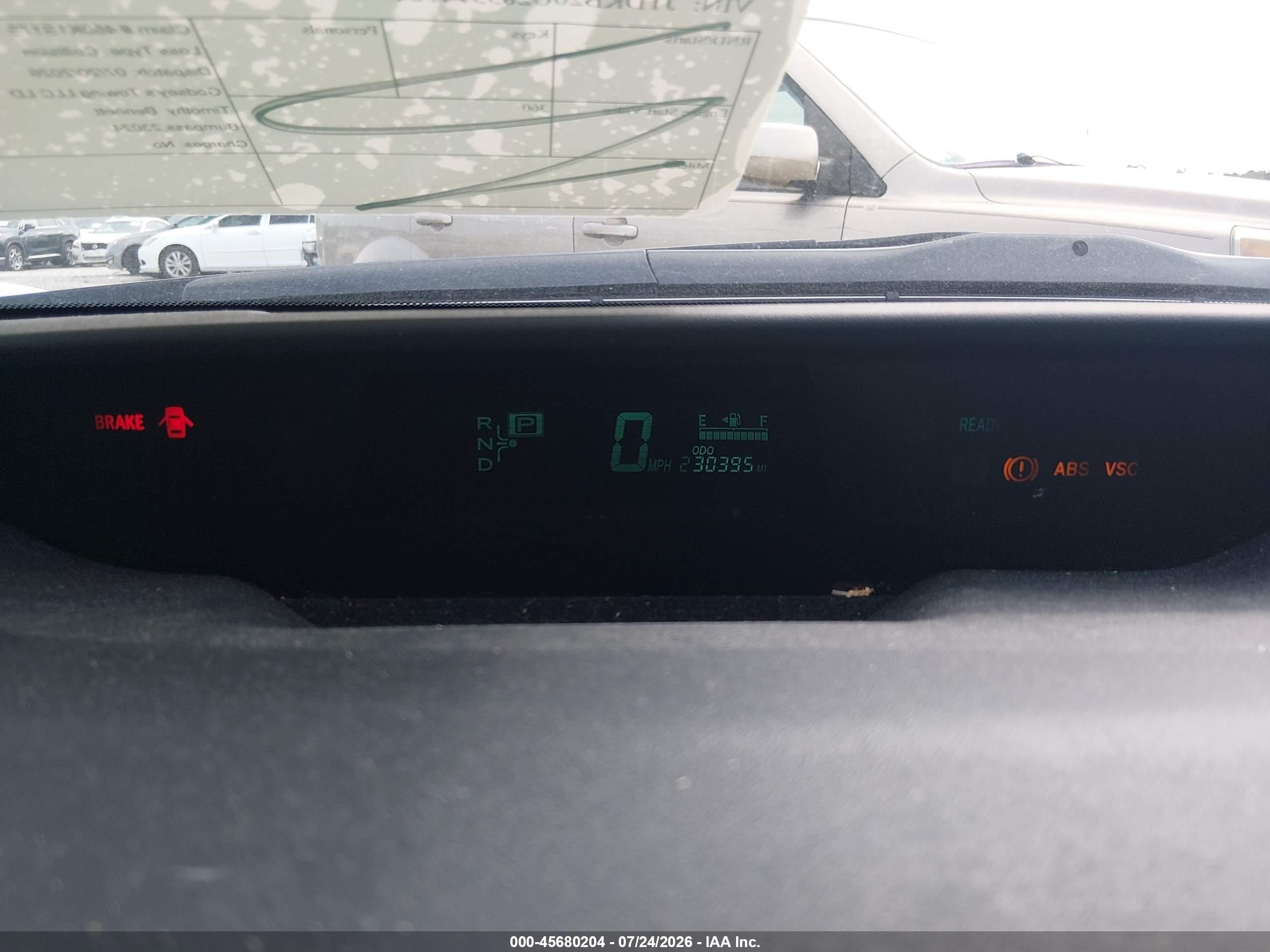 2008 Toyota Prius Silver vin: JTDKB20U283374704
