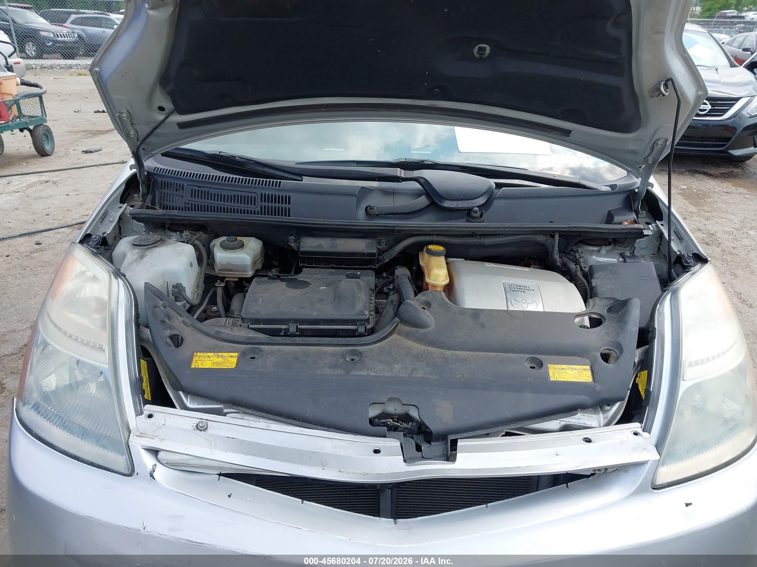 2008 Toyota Prius Silver vin: JTDKB20U283374704