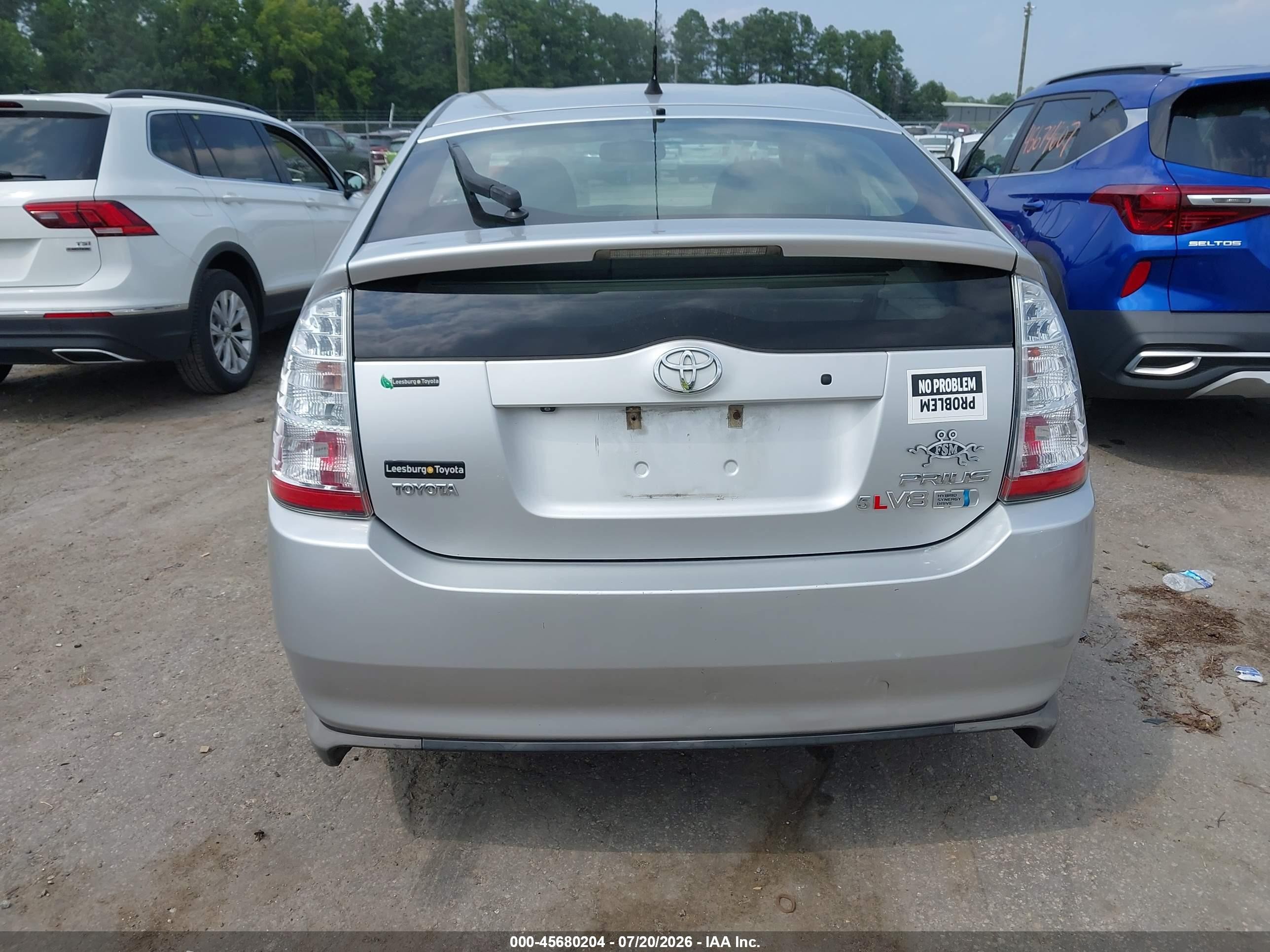 2008 Toyota Prius Silver vin: JTDKB20U283374704