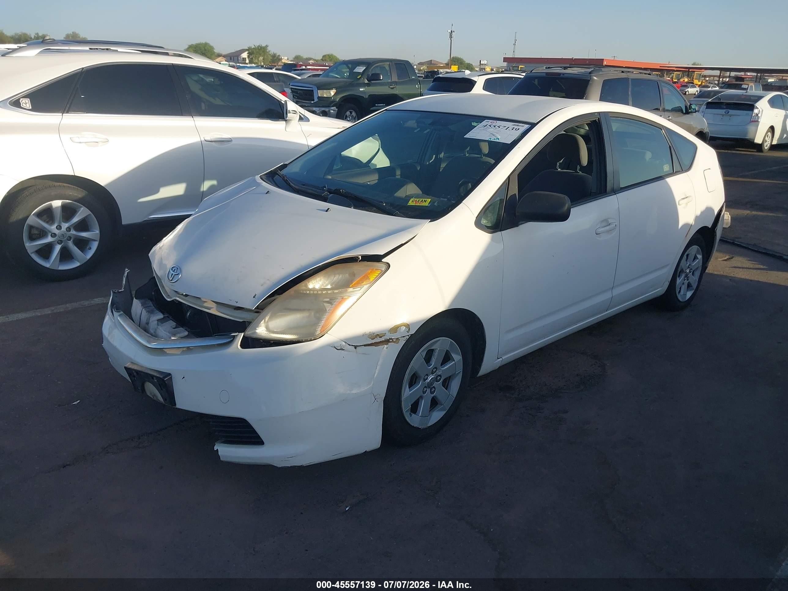 2008 Toyota Prius   White vin: JTDKB20U283414909