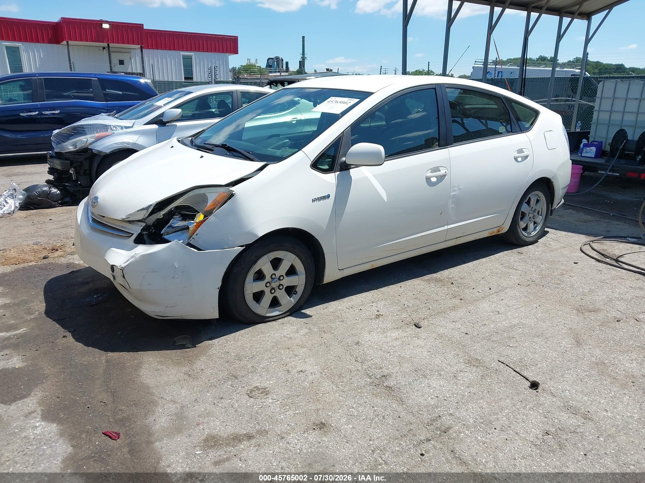 2008 Toyota Prius   White vin: JTDKB20U283417616