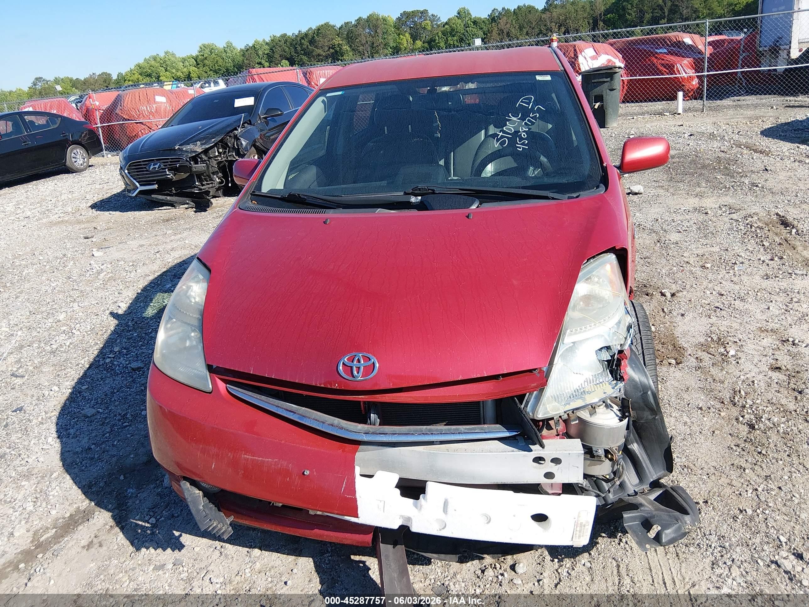 2008 Toyota Prius   Red vin: JTDKB20U283451894