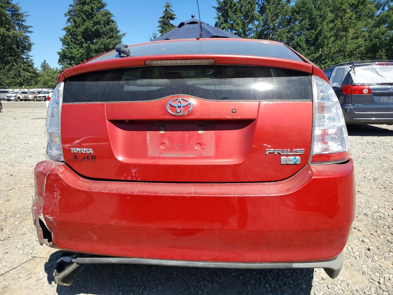 2008 Toyota Prius Base Red vin: JTDKB20U287732845