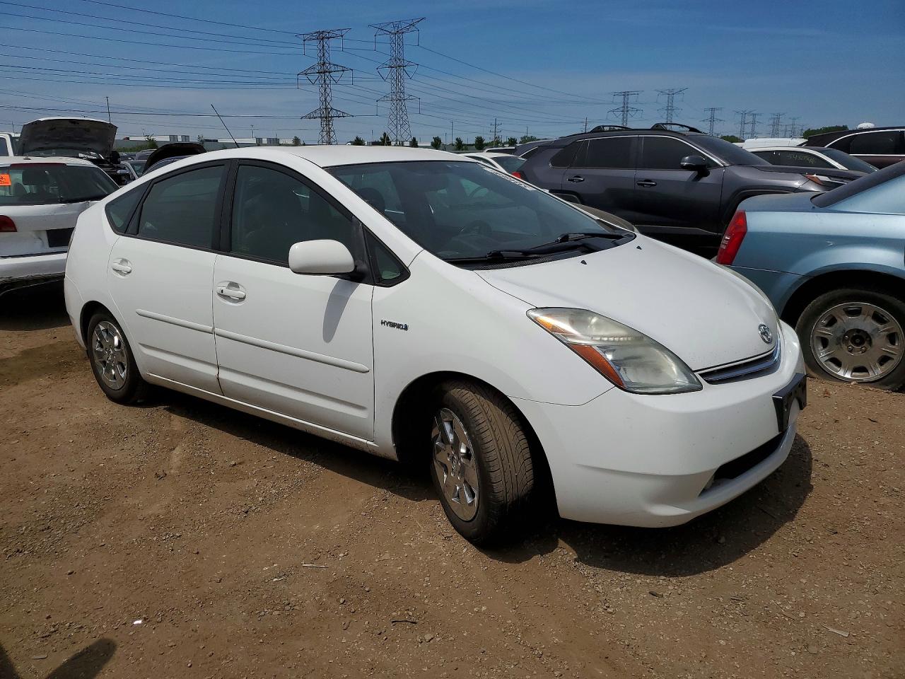 2009 Toyota Prius Base White vin: JTDKB20U293502795