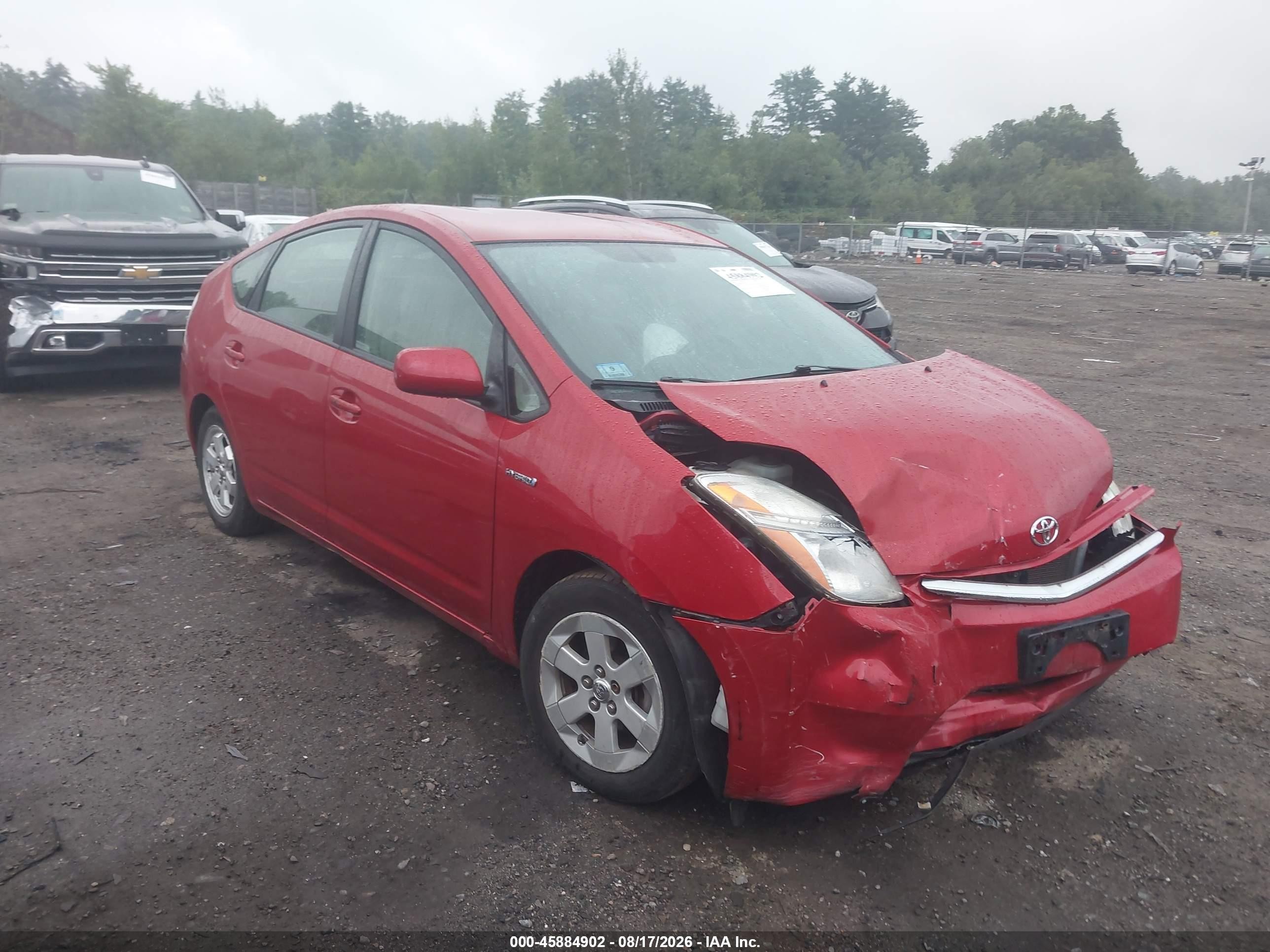 2009 Toyota Prius Красный vin: JTDKB20U293515997