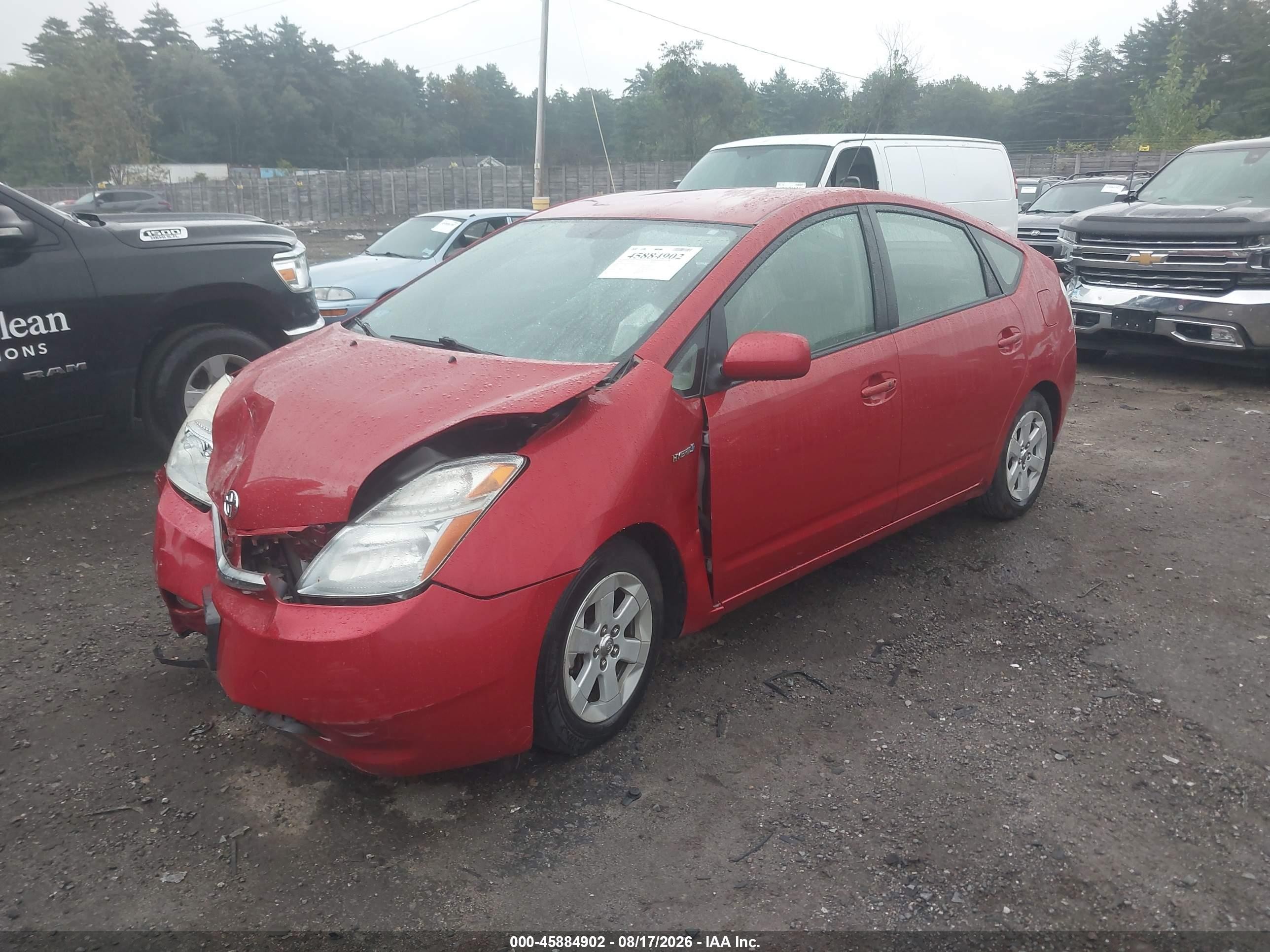 2009 Toyota Prius Красный vin: JTDKB20U293515997