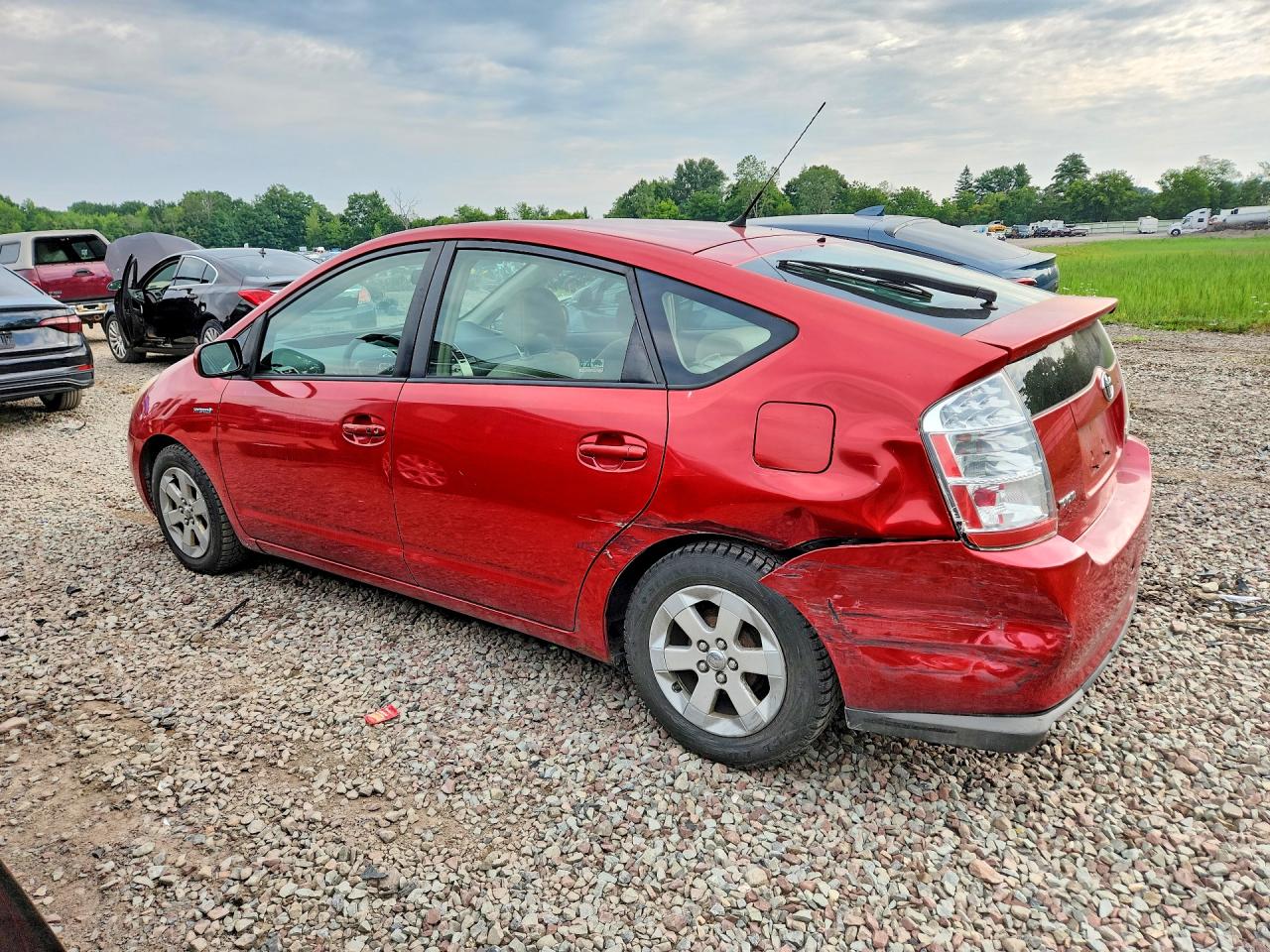 2009 Toyota Prius Base Red vin: JTDKB20U297821395