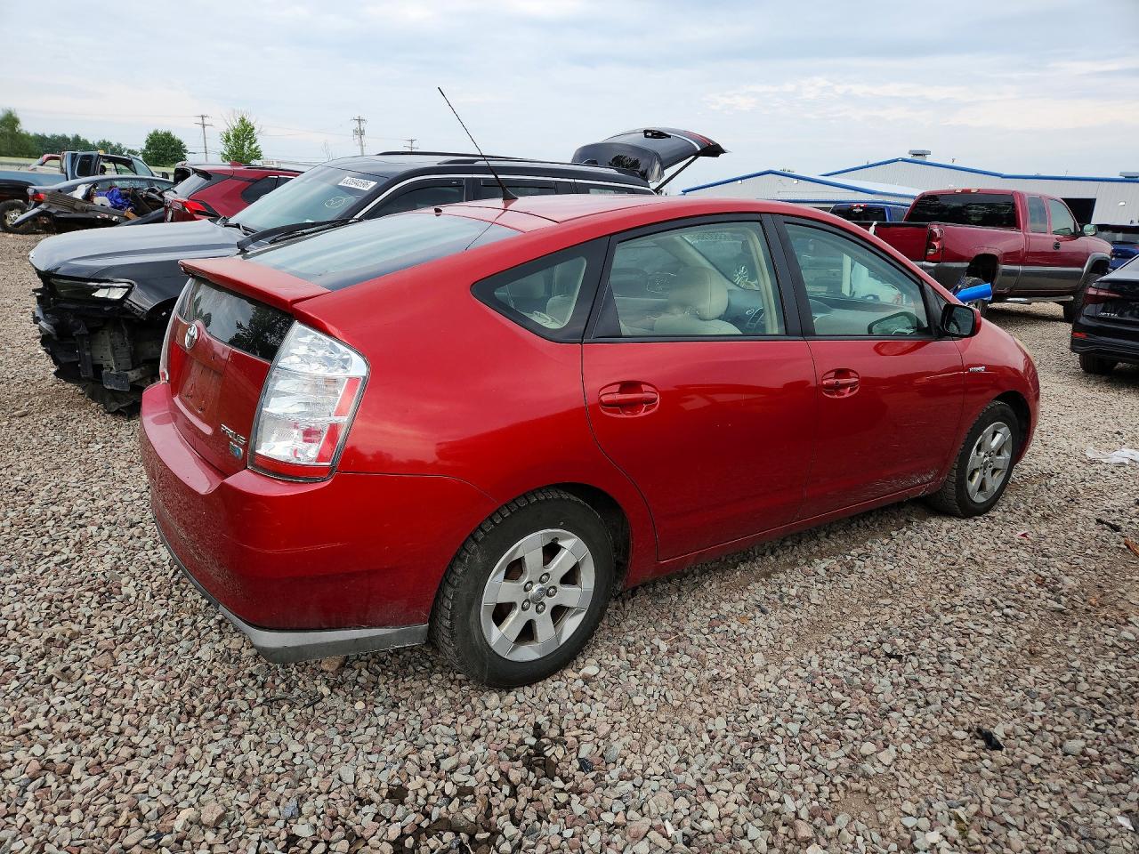2009 Toyota Prius Base Red vin: JTDKB20U297821395