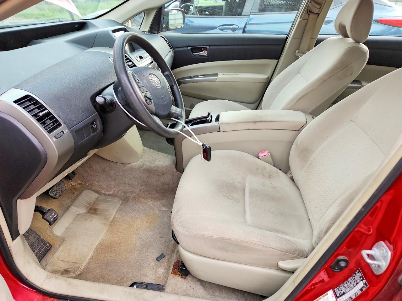 2009 Toyota Prius Base Red vin: JTDKB20U297821395
