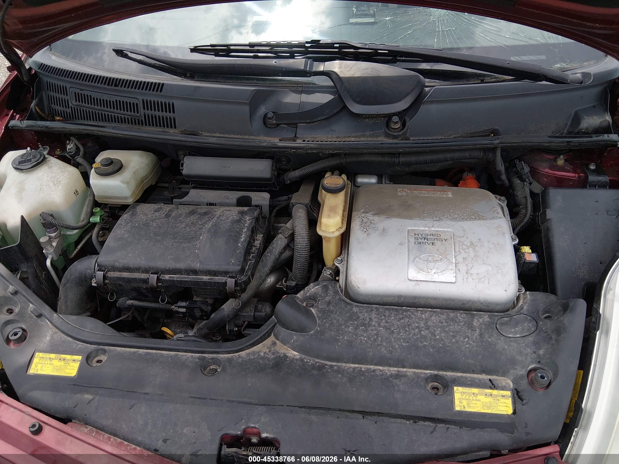2005 Toyota Prius   Темно-бордовый vin: JTDKB20U357041741