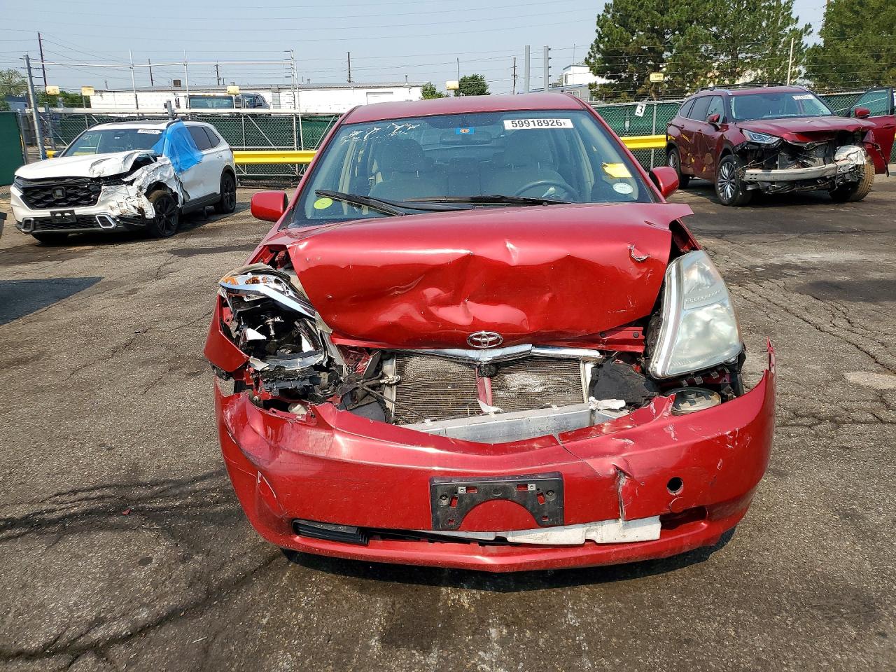 2006 Toyota Prius Base Красный vin: JTDKB20U367066303