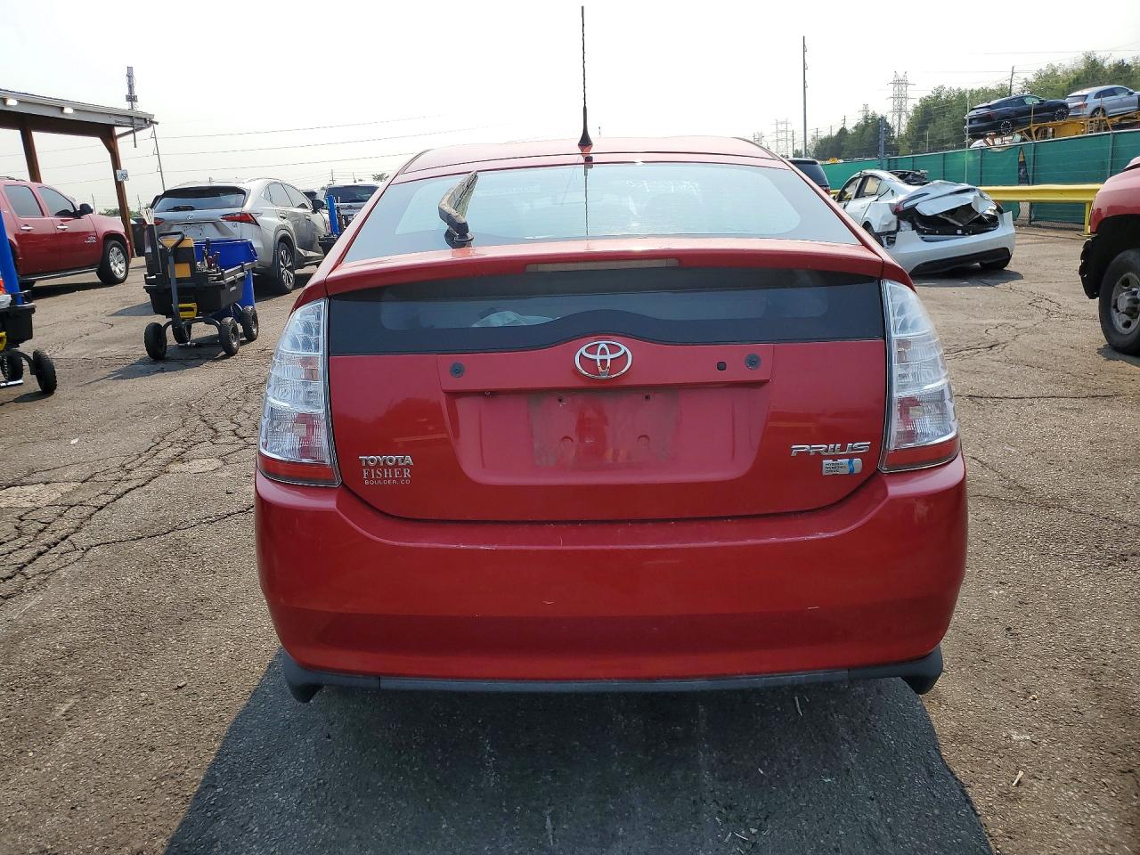 2006 Toyota Prius Base Красный vin: JTDKB20U367066303