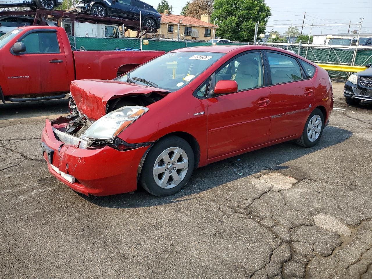 2006 Toyota Prius Base Red vin: JTDKB20U367066303