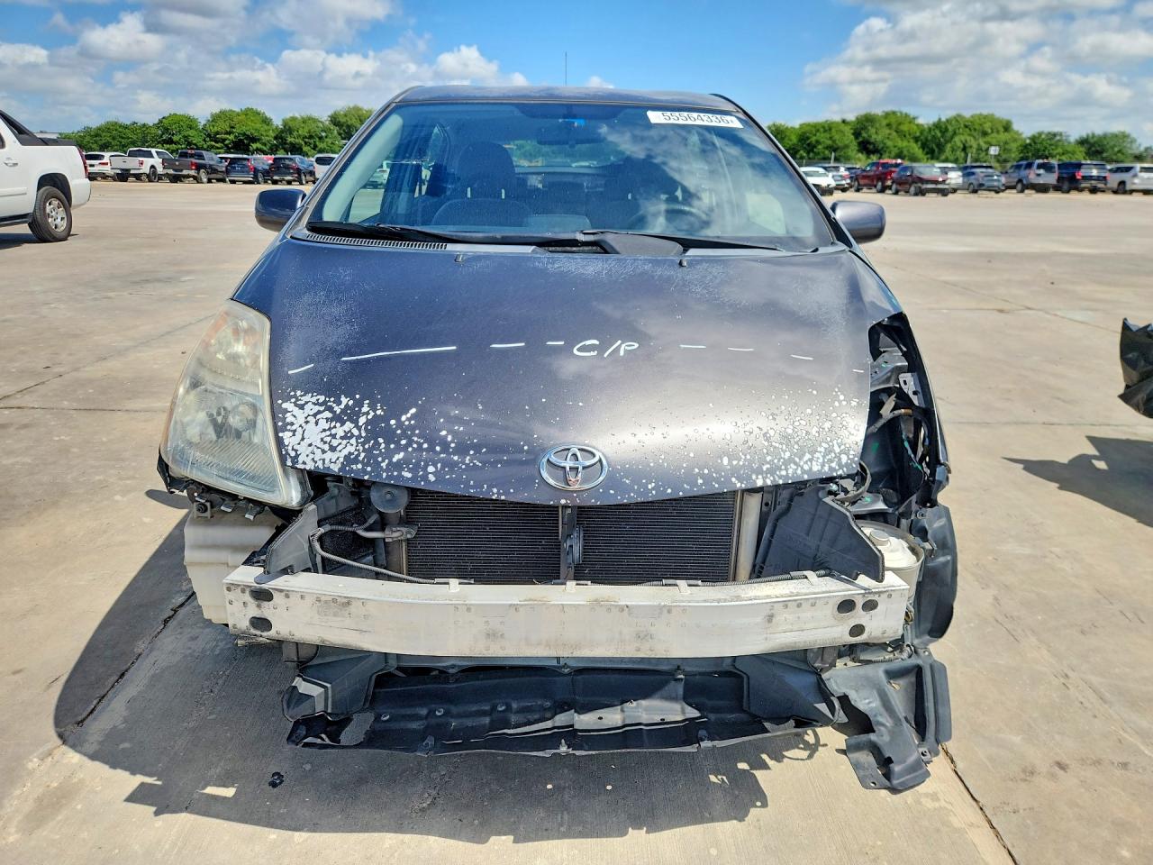 2007 Toyota Prius Base Gray vin: JTDKB20U373249581