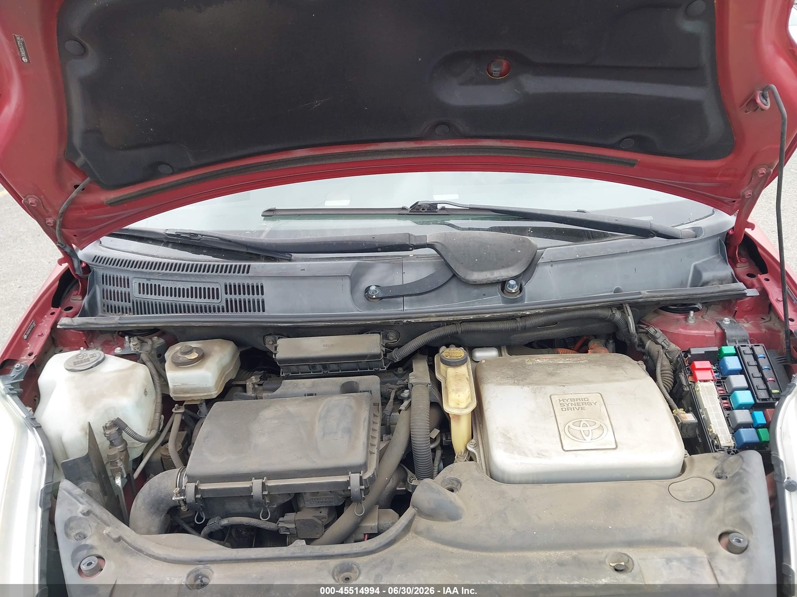 2007 Toyota Prius   Красный vin: JTDKB20U373251847