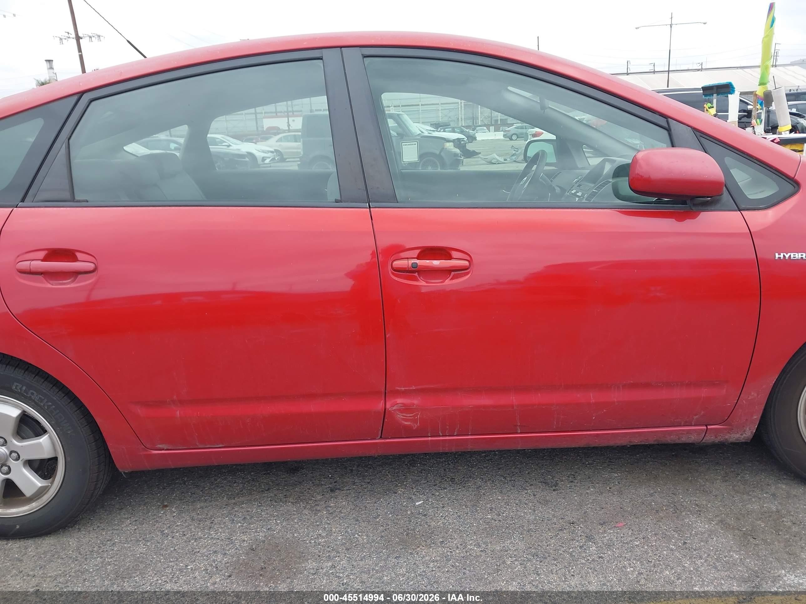 2007 Toyota Prius   Красный vin: JTDKB20U373251847