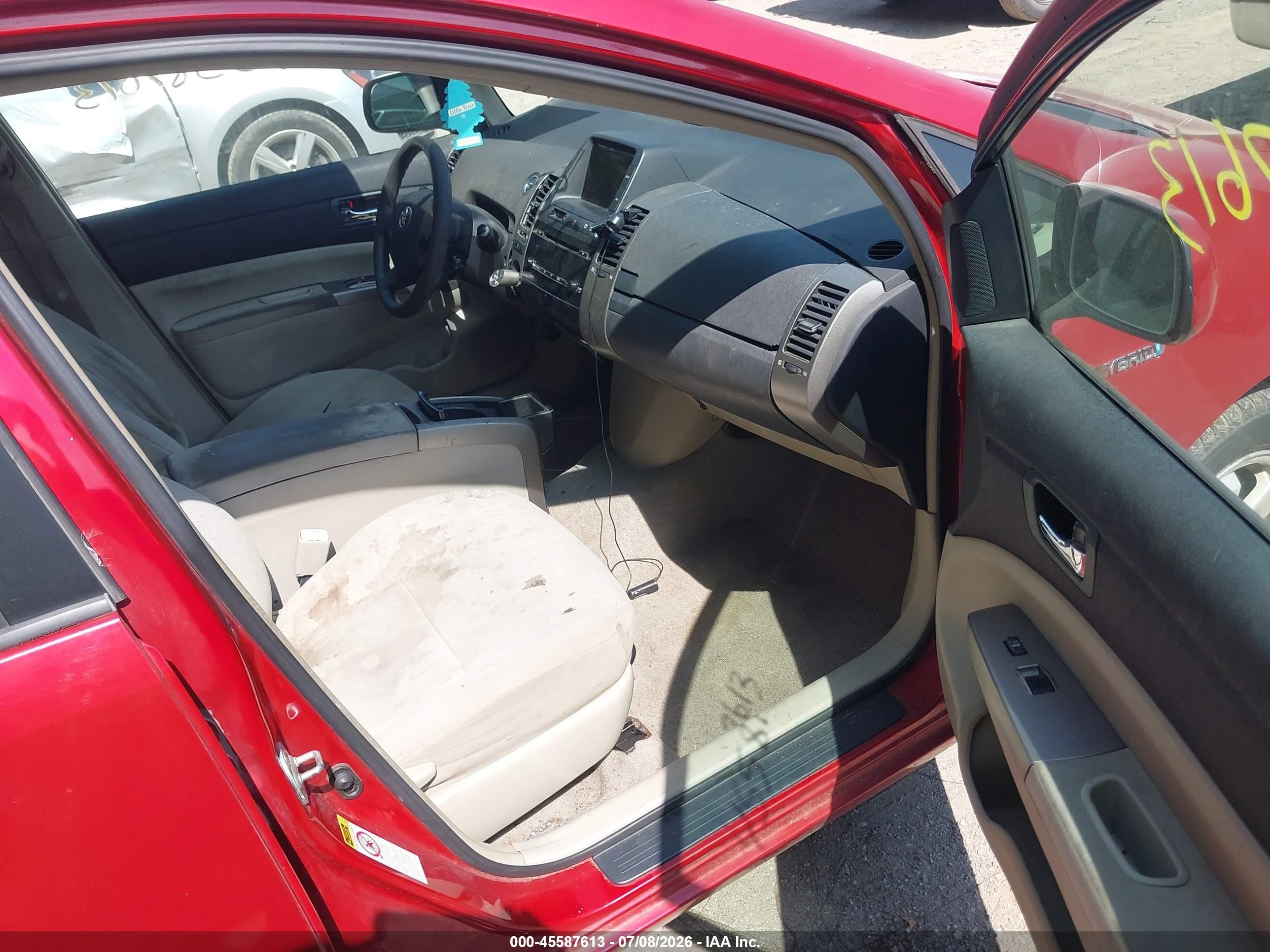 2007 Toyota Prius   Красный vin: JTDKB20U373253324
