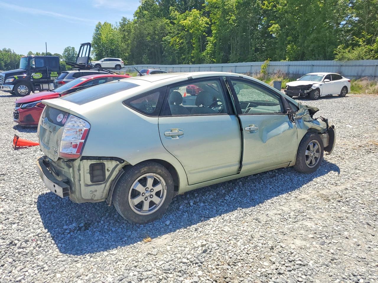 2007 Toyota Prius Base Green vin: JTDKB20U373277817