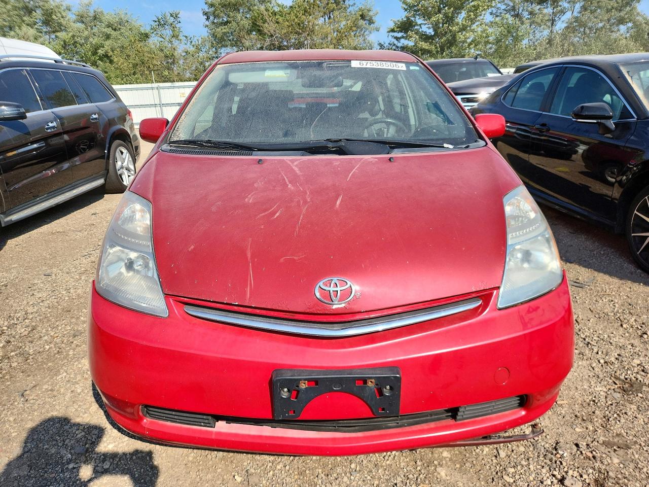 2007 Toyota Prius Base Burgundy vin: JTDKB20U377551395