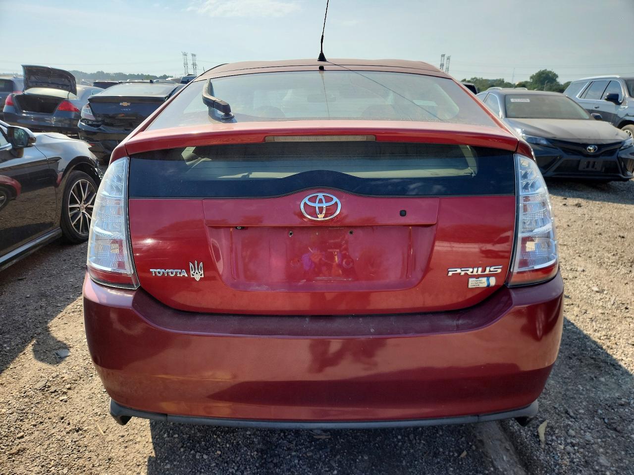 2007 Toyota Prius Base Burgundy vin: JTDKB20U377551395