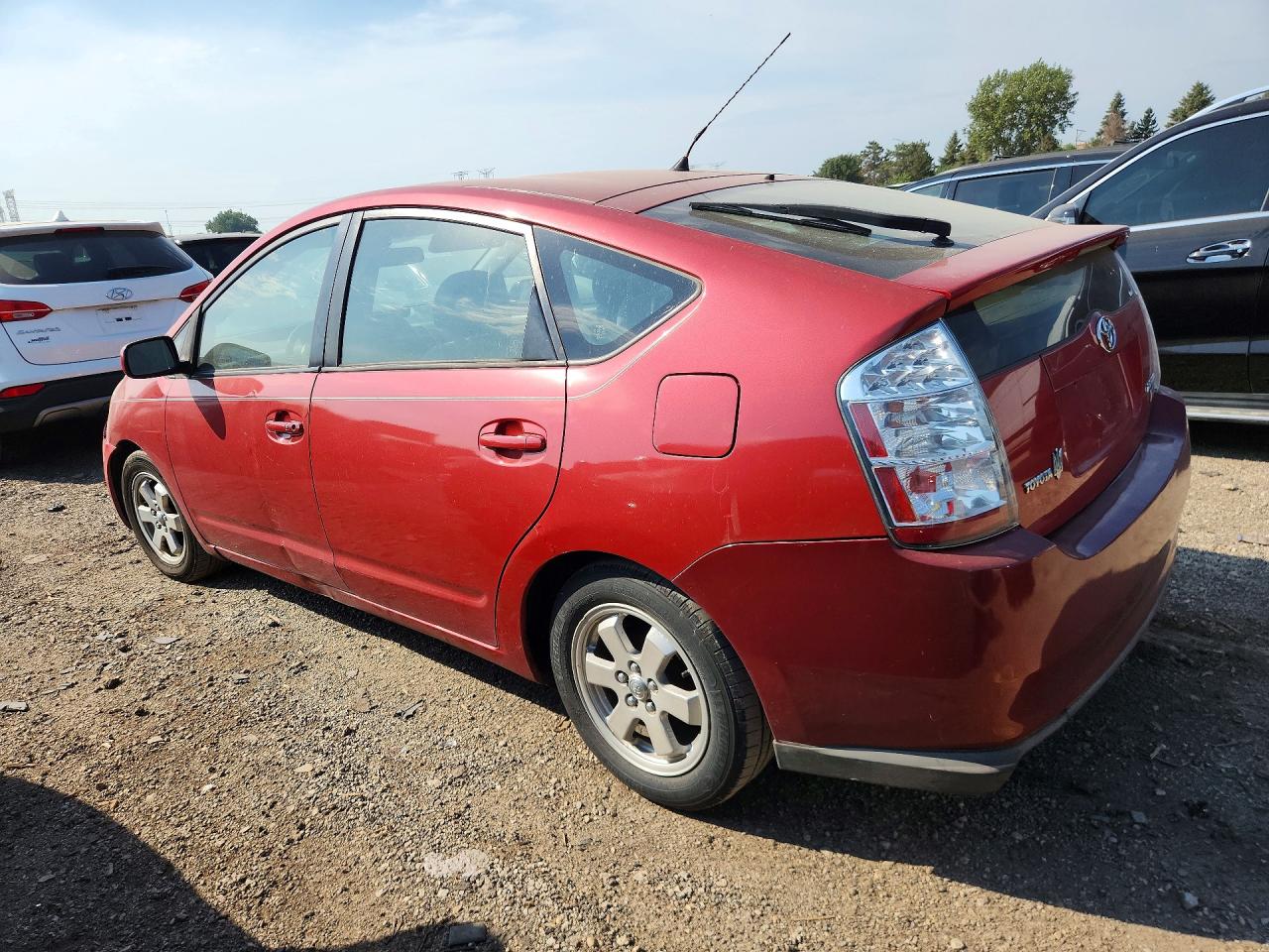 2007 Toyota Prius Base Burgundy vin: JTDKB20U377551395