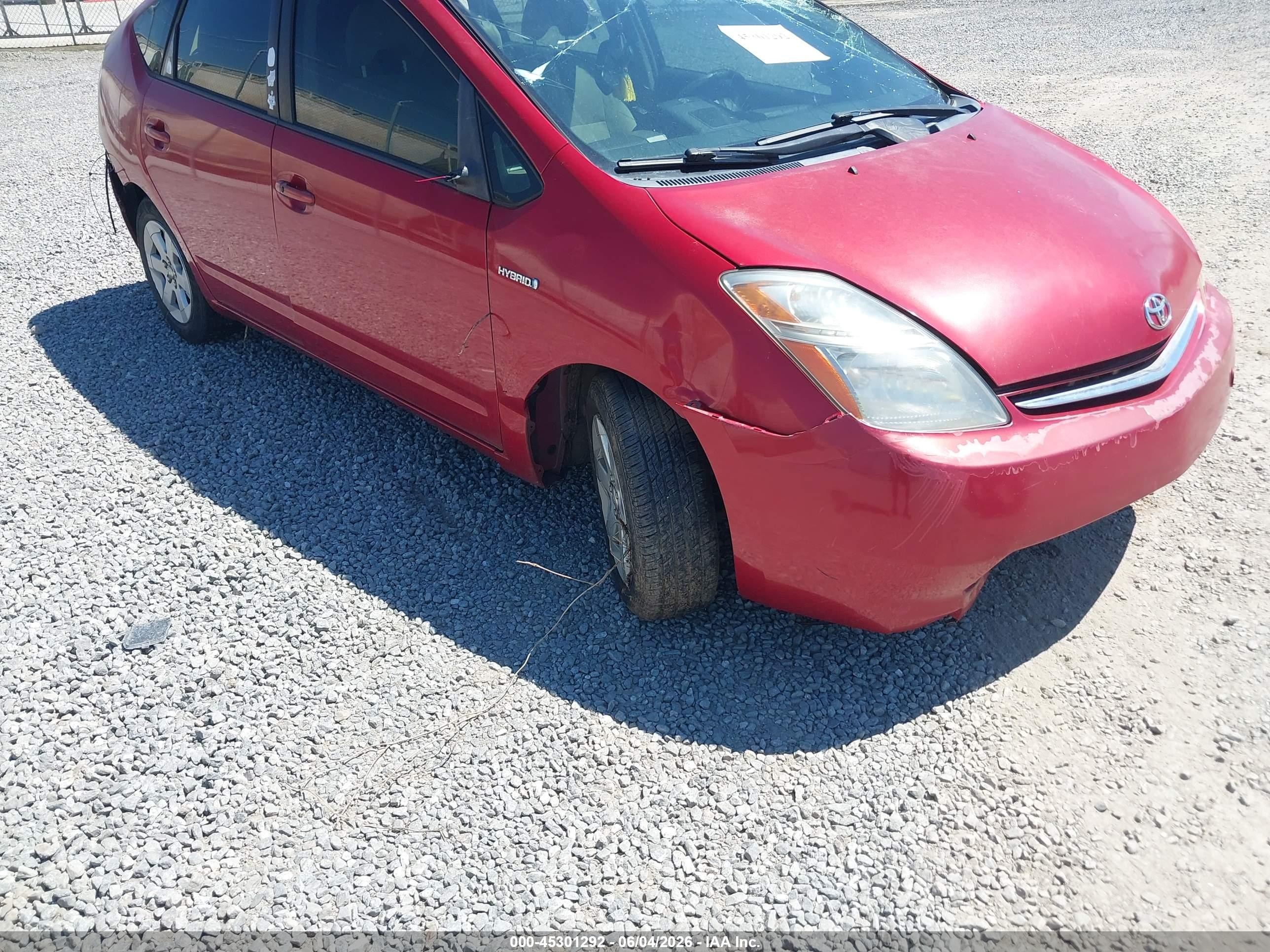 2007 Toyota Prius   Red vin: JTDKB20U377574319
