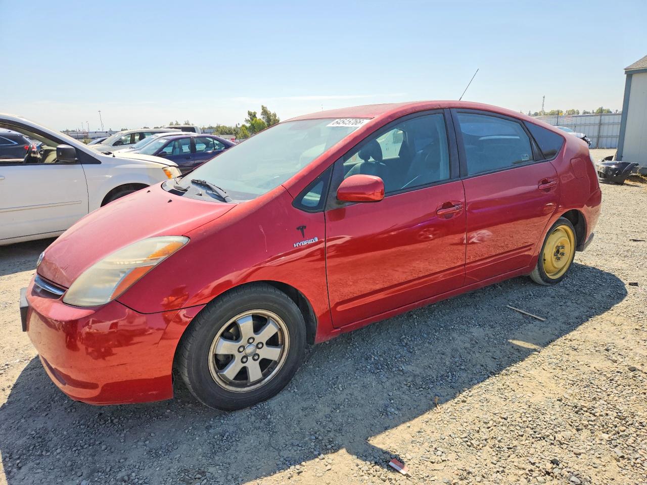 2007 Toyota Prius Base Red vin: JTDKB20U377606766