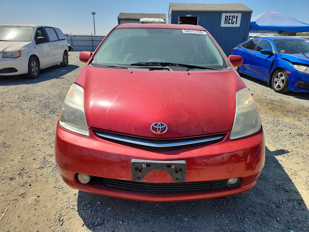 2007 Toyota Prius Base Red vin: JTDKB20U377606766