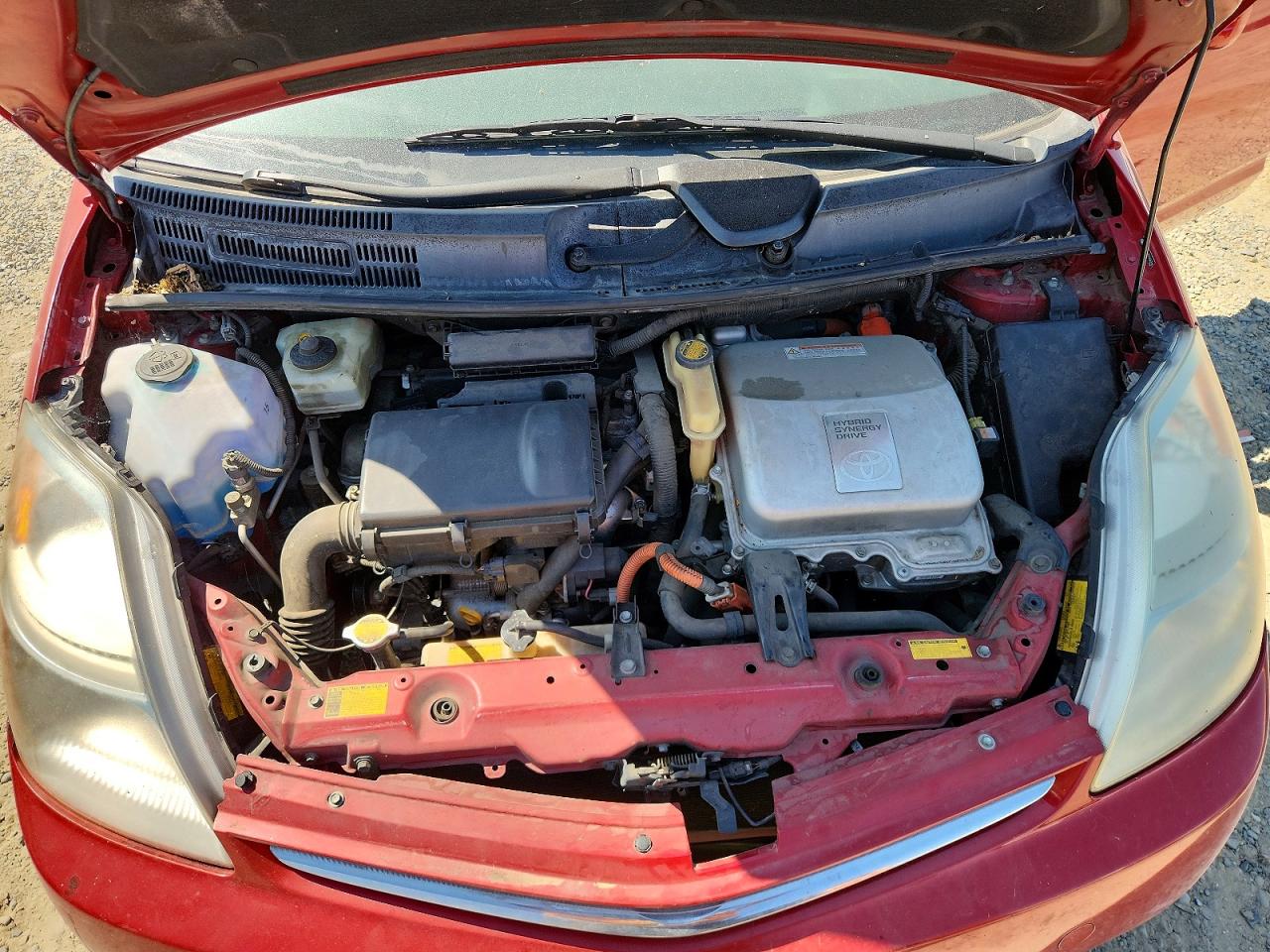 2007 Toyota Prius Base Red vin: JTDKB20U377606766
