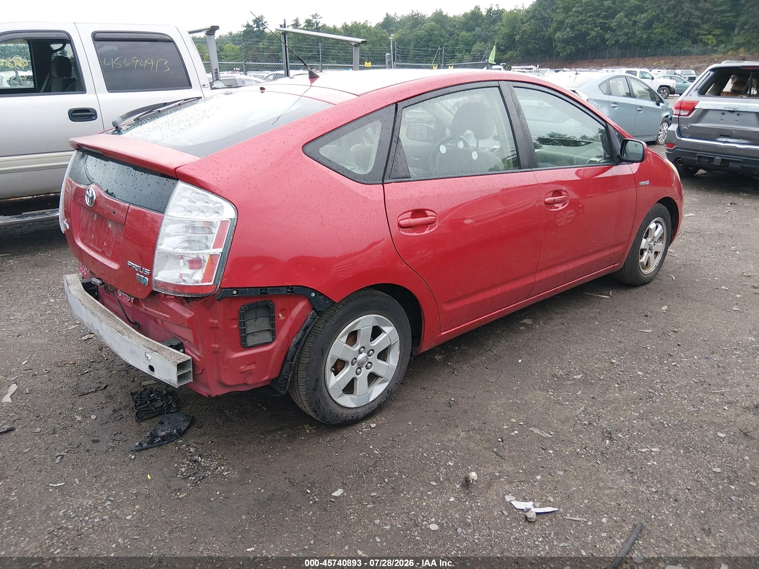 2007 Toyota Prius   Красный vin: JTDKB20U377628704