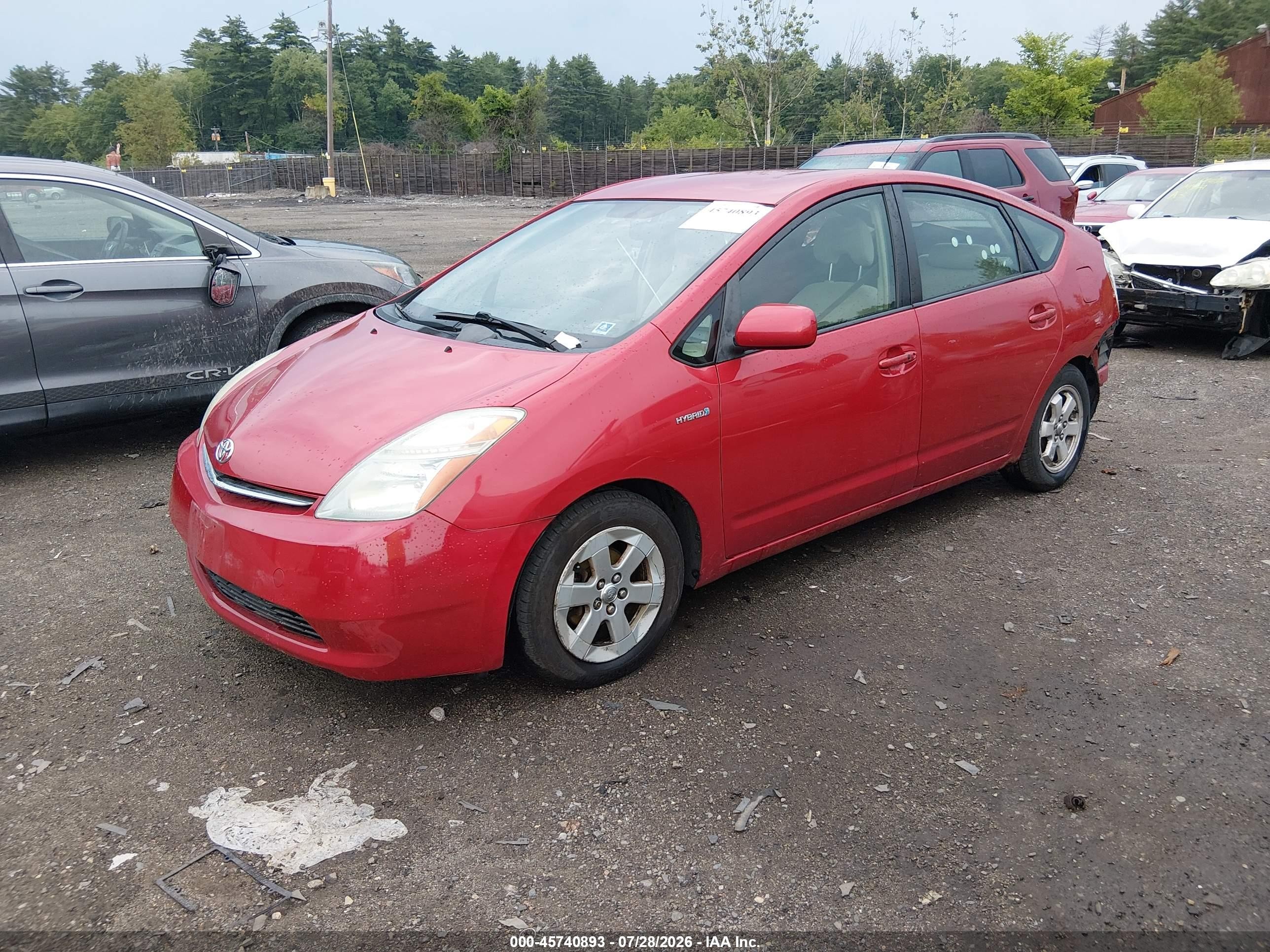 2007 Toyota Prius   Красный vin: JTDKB20U377628704