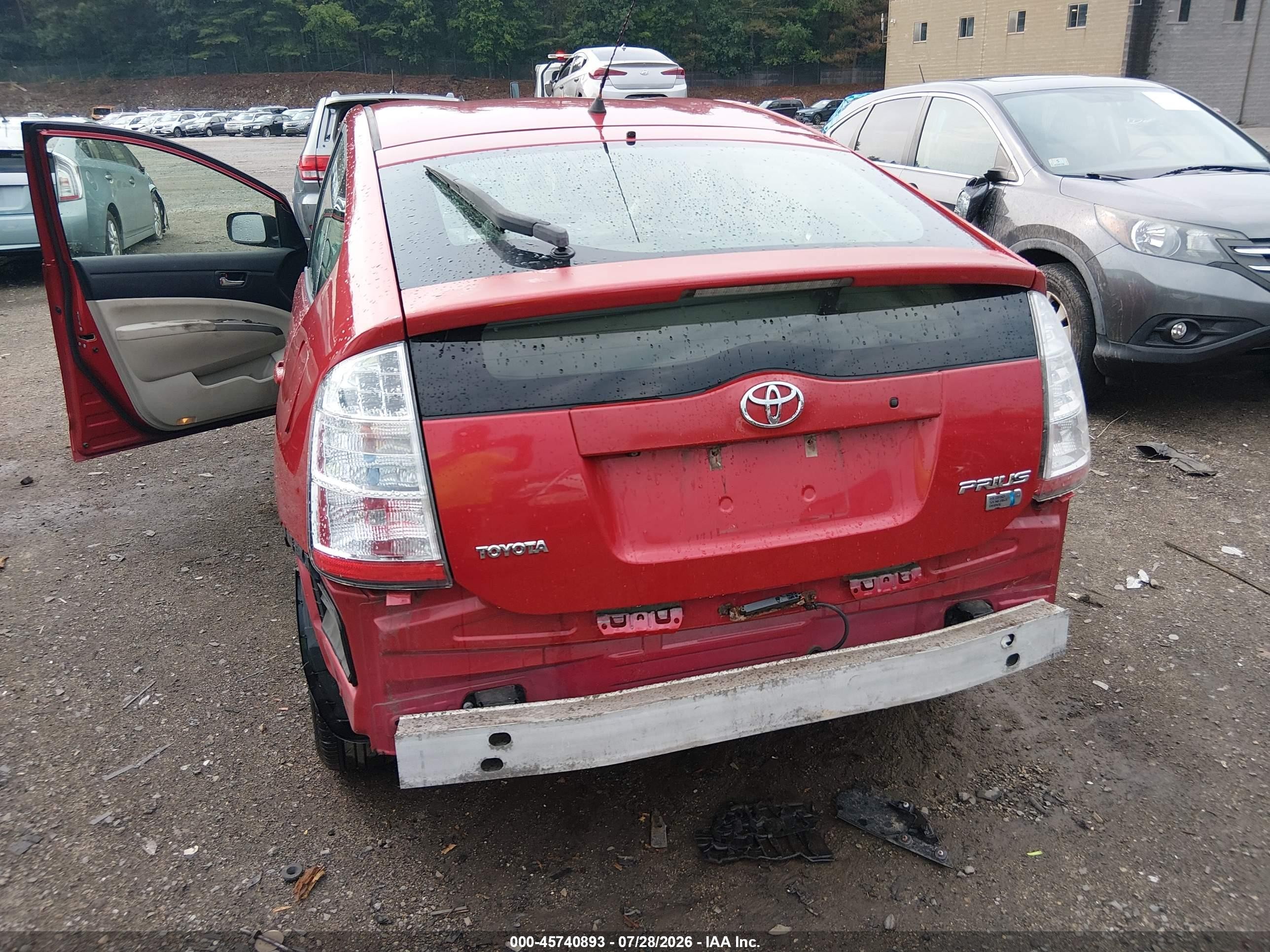 2007 Toyota Prius   Красный vin: JTDKB20U377628704