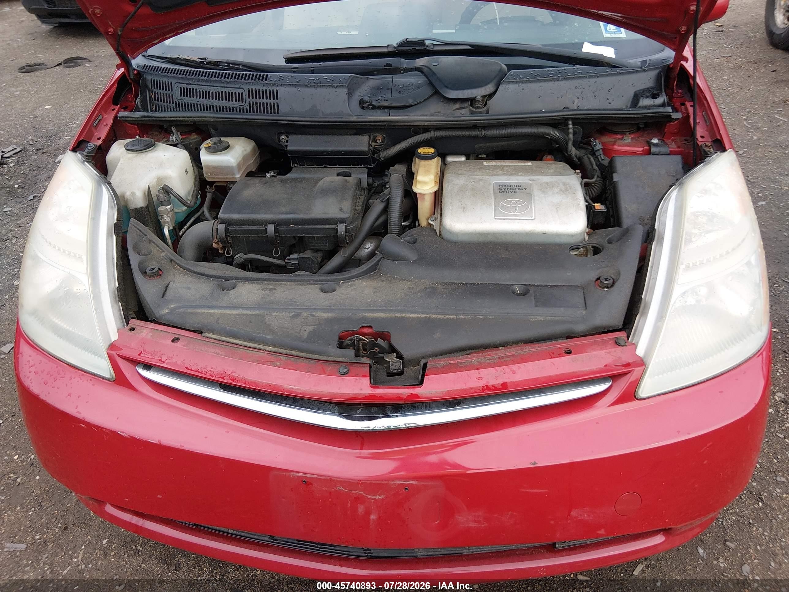 2007 Toyota Prius   Красный vin: JTDKB20U377628704