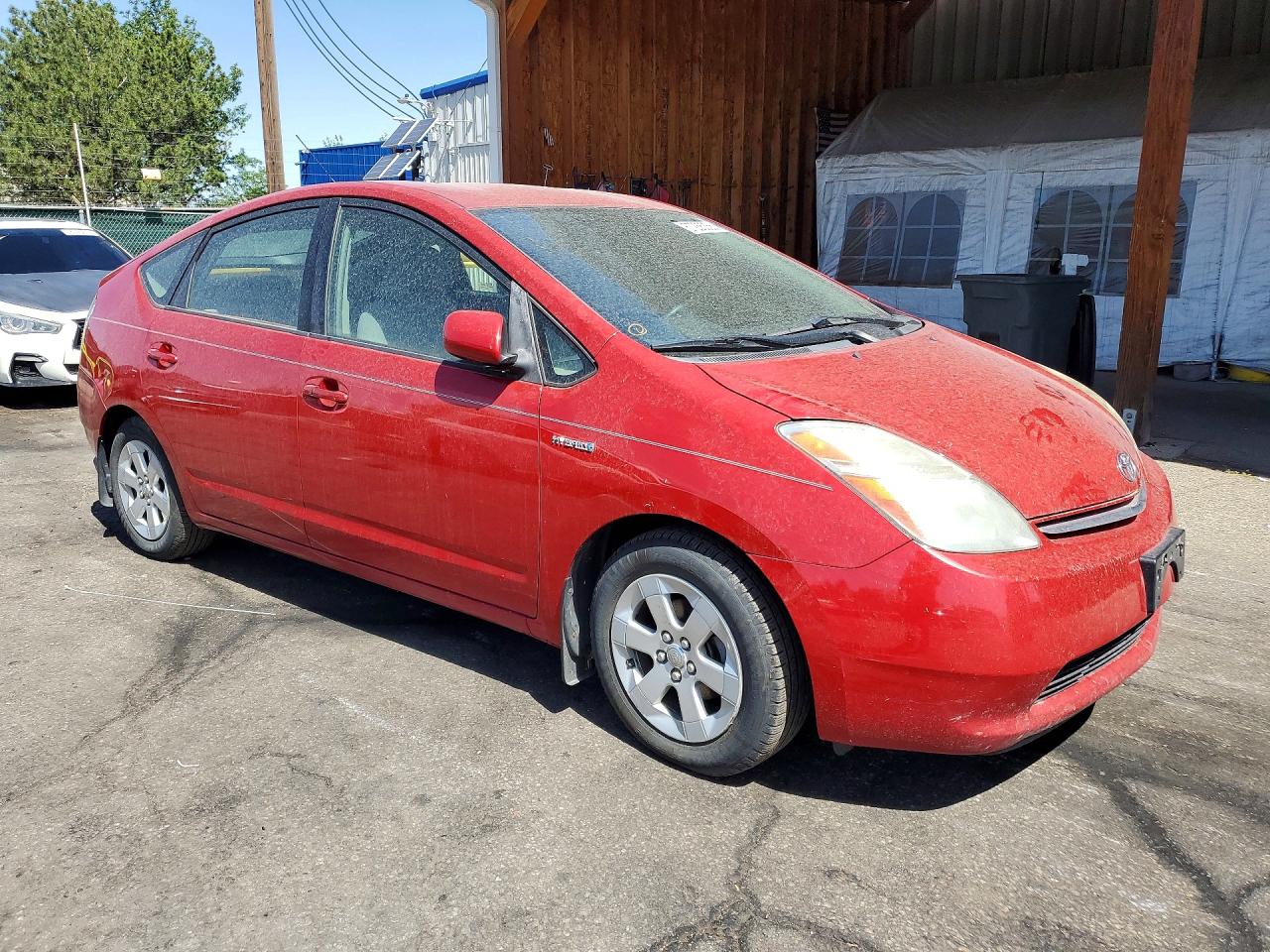 2007 Toyota Prius Base Red vin: JTDKB20U377628802