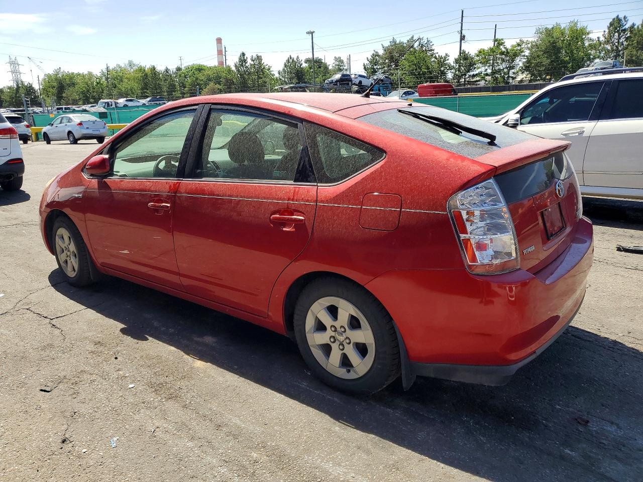2007 Toyota Prius Base Red vin: JTDKB20U377628802