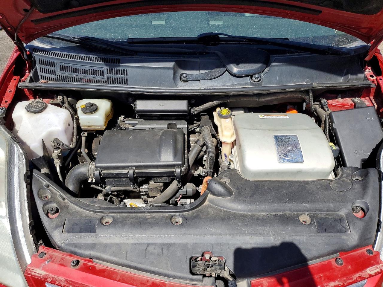 2007 Toyota Prius Base Red vin: JTDKB20U377628802