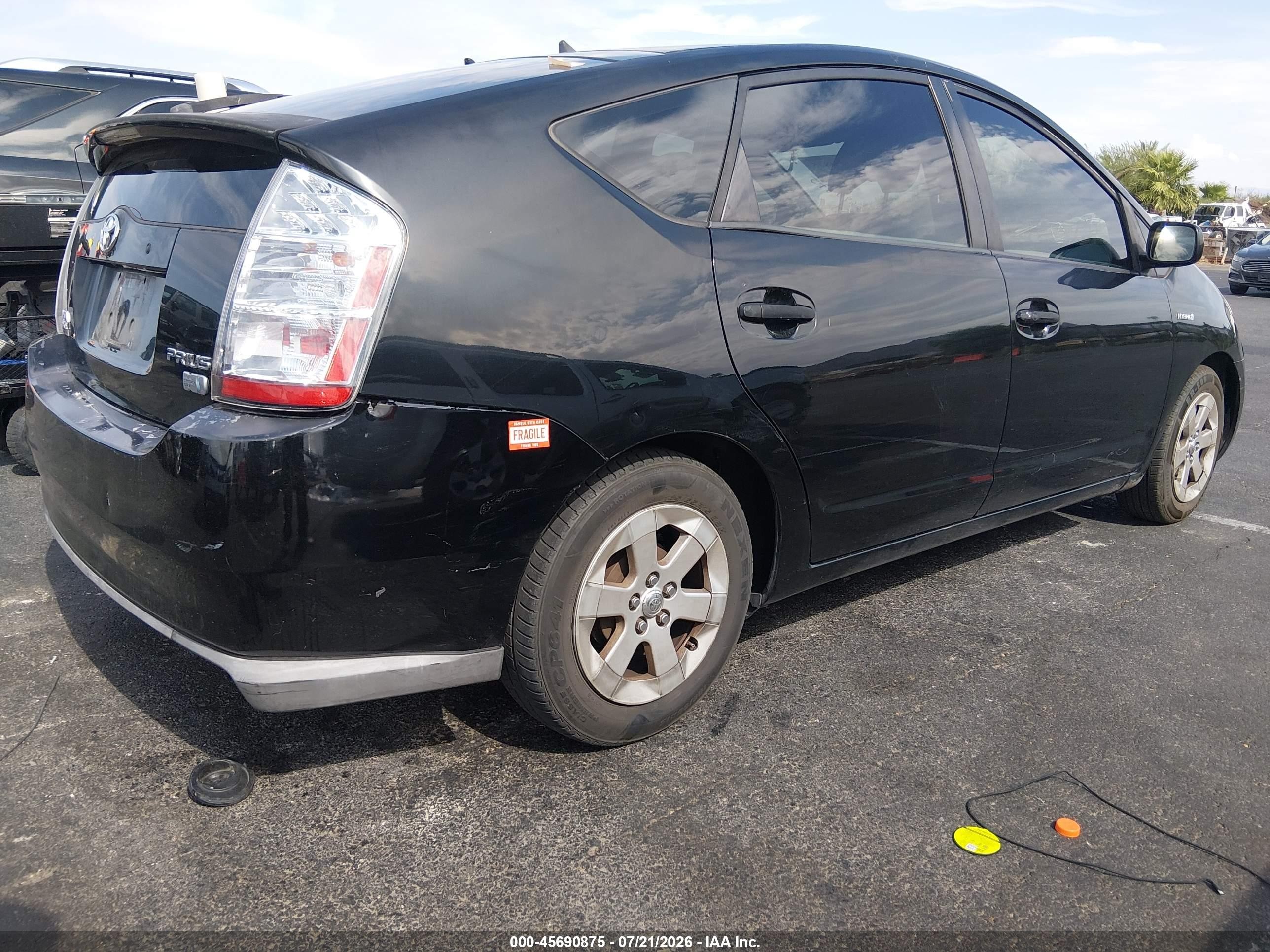2007 Toyota Prius   Black vin: JTDKB20U377642926