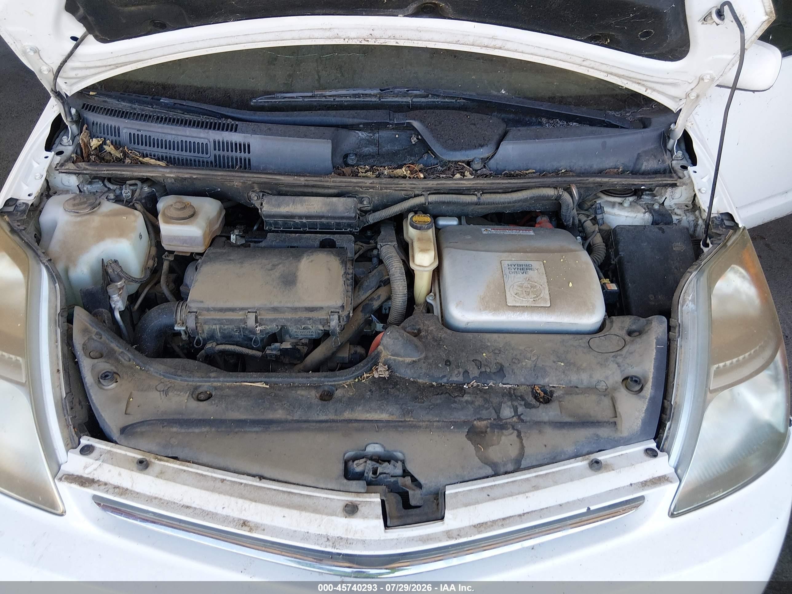 2007 Toyota Prius   Белый vin: JTDKB20U377656194