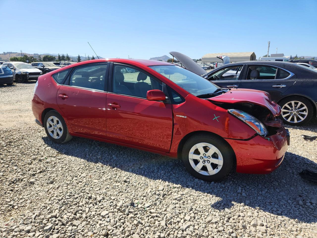 2007 Toyota Prius Base Красный vin: JTDKB20U377659628