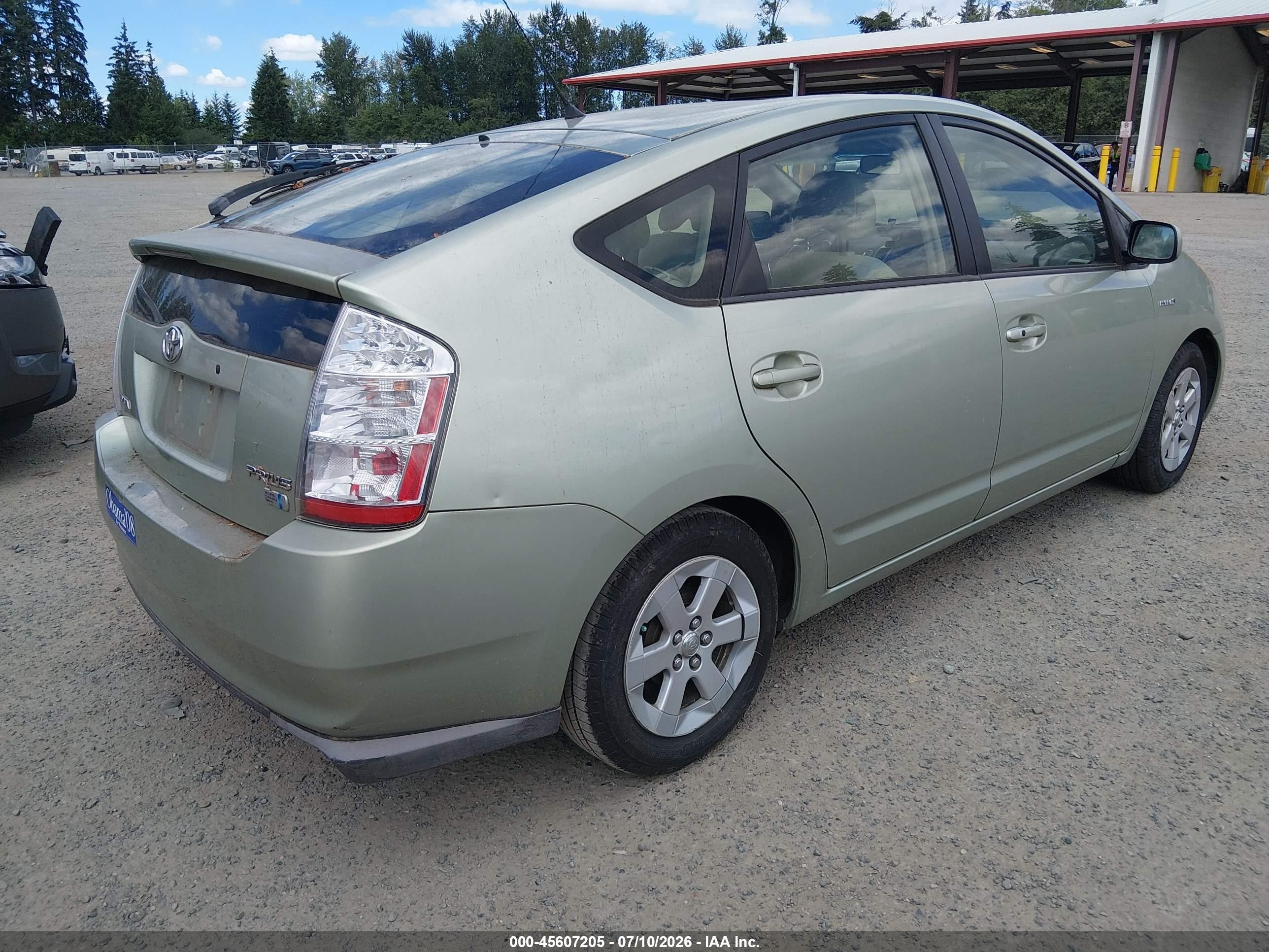 2007 Toyota Prius   Green vin: JTDKB20U377678860