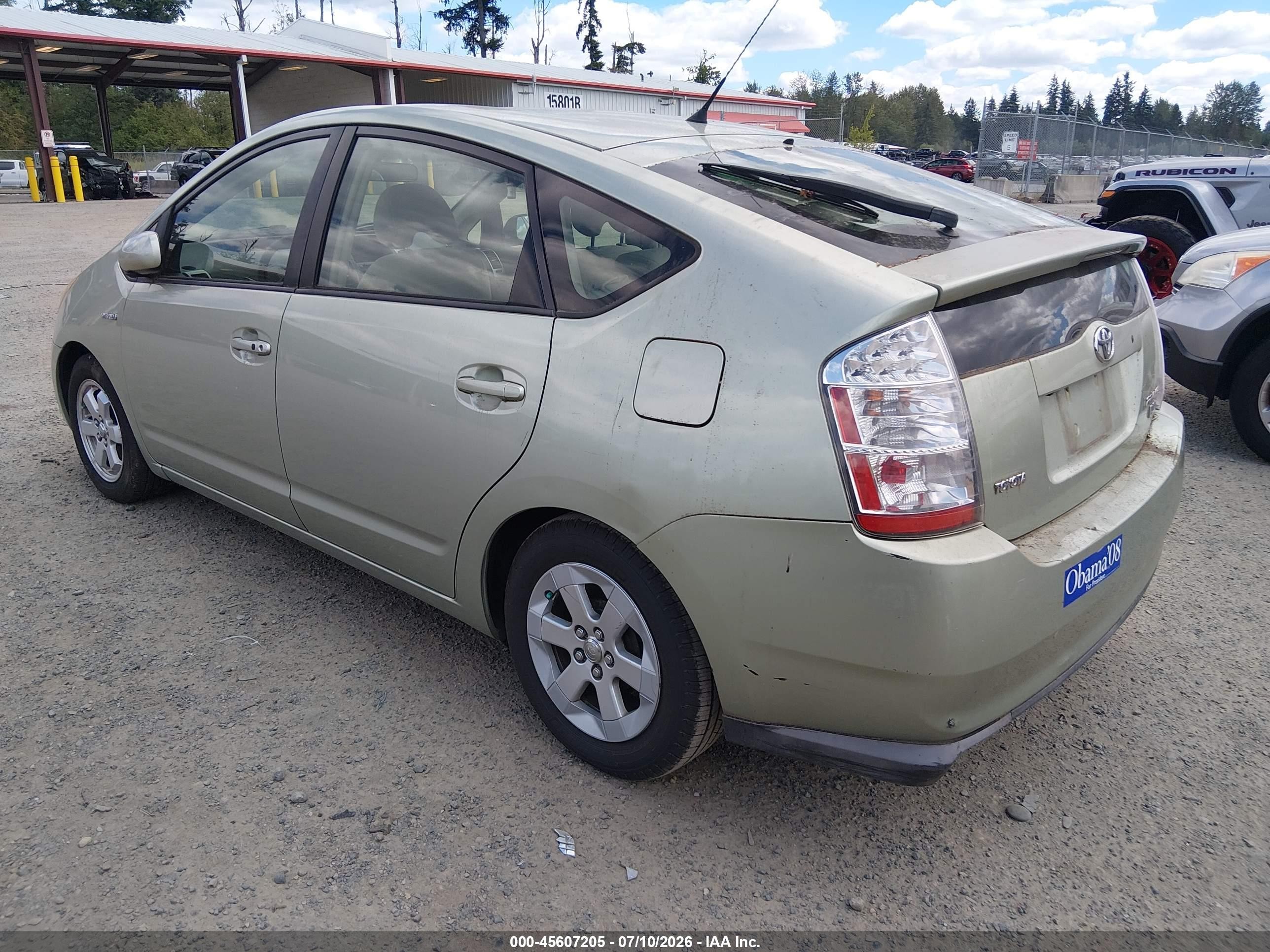 2007 Toyota Prius   Green vin: JTDKB20U377678860