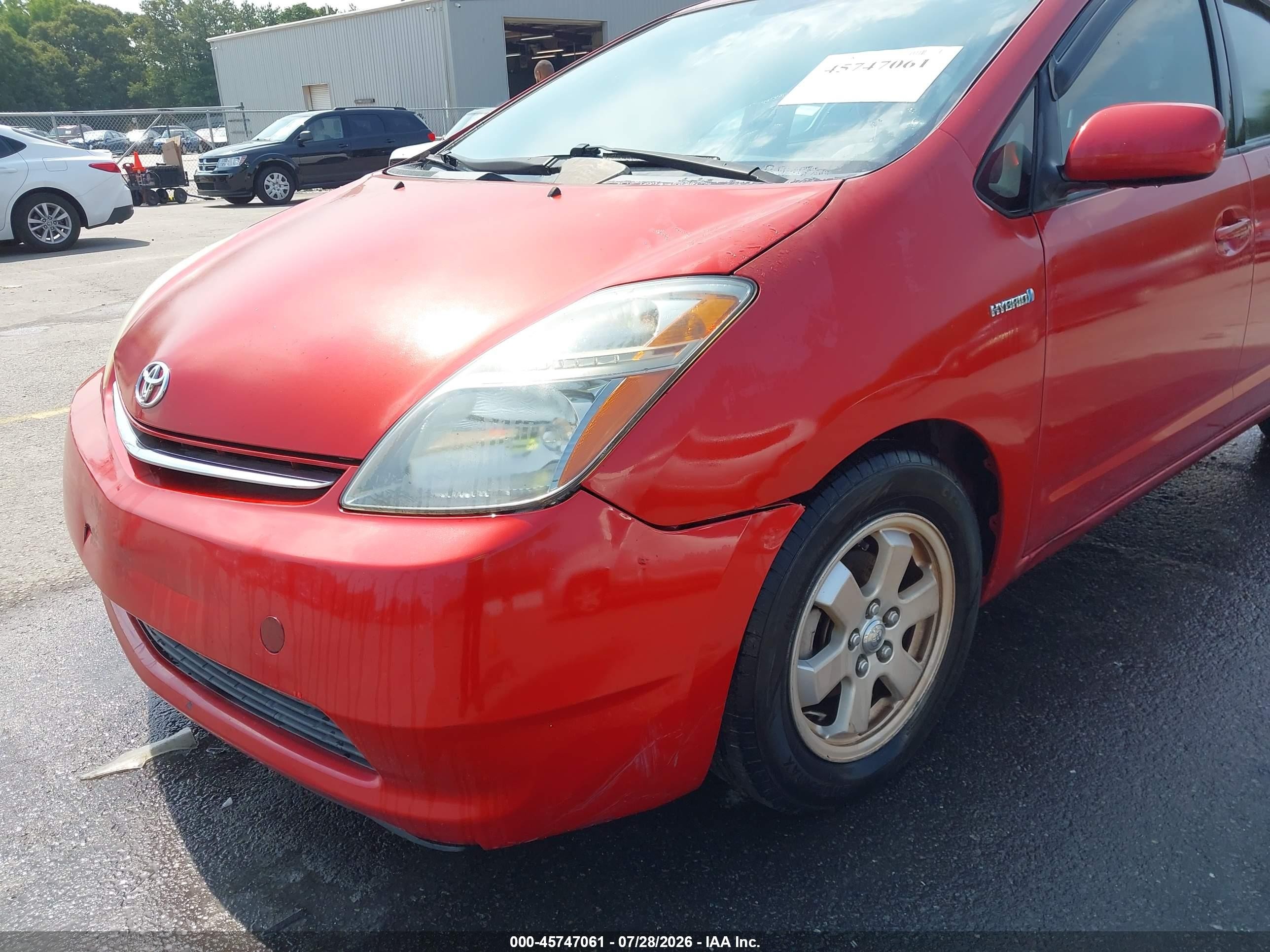 2007 Toyota Prius   Red vin: JTDKB20U377681757