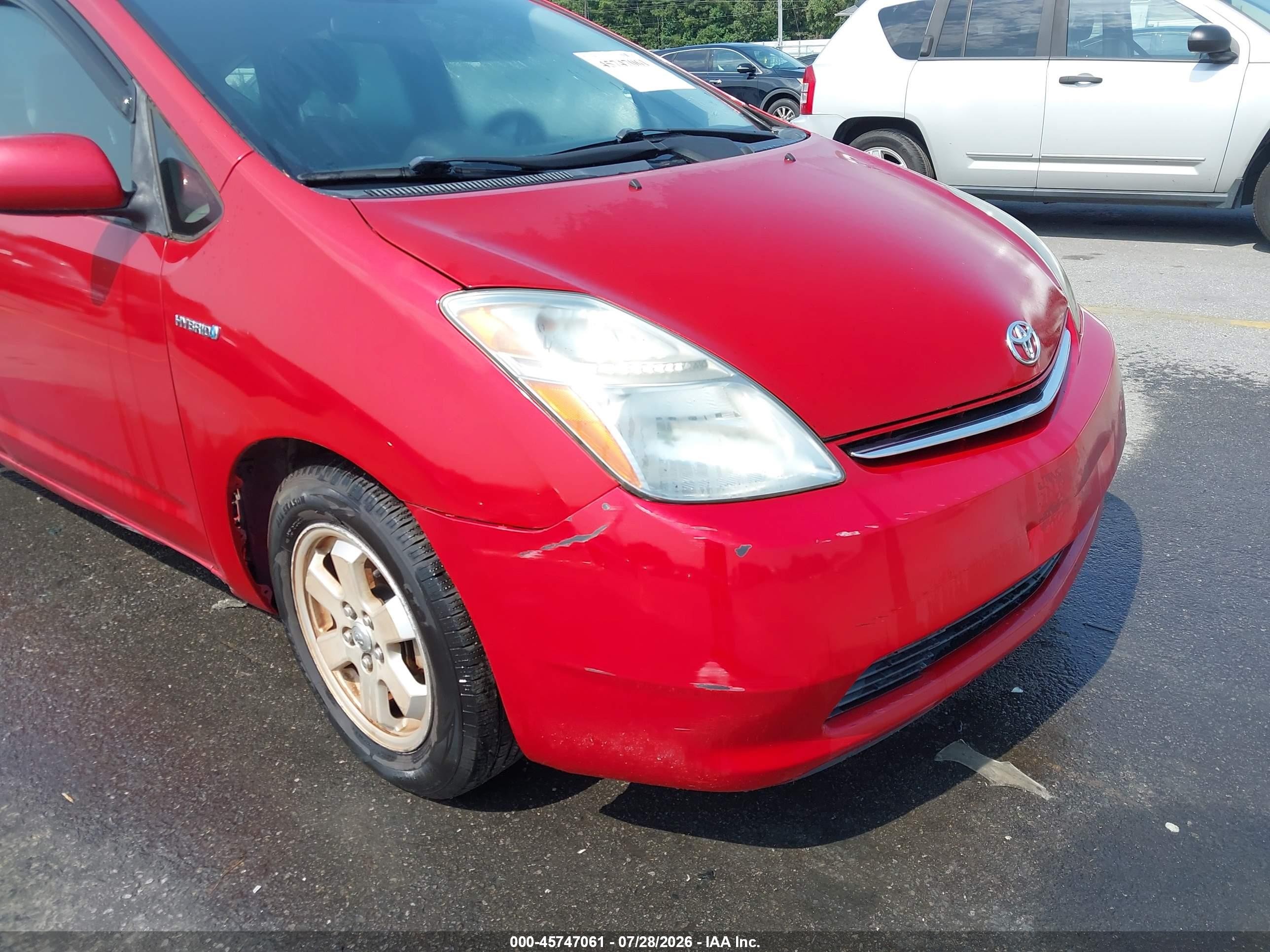 2007 Toyota Prius   Red vin: JTDKB20U377681757