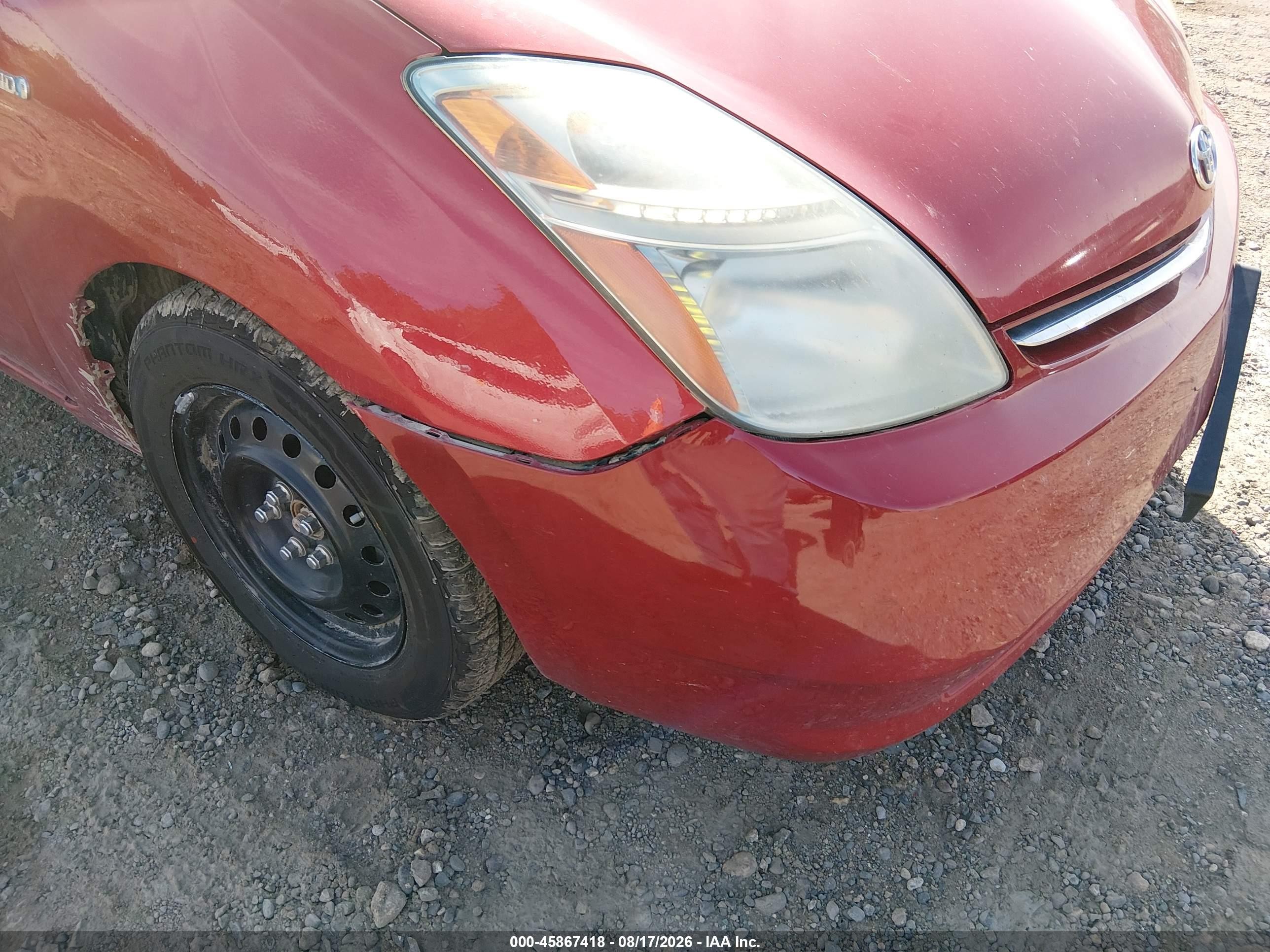 2008 Toyota Prius   Red vin: JTDKB20U383301566