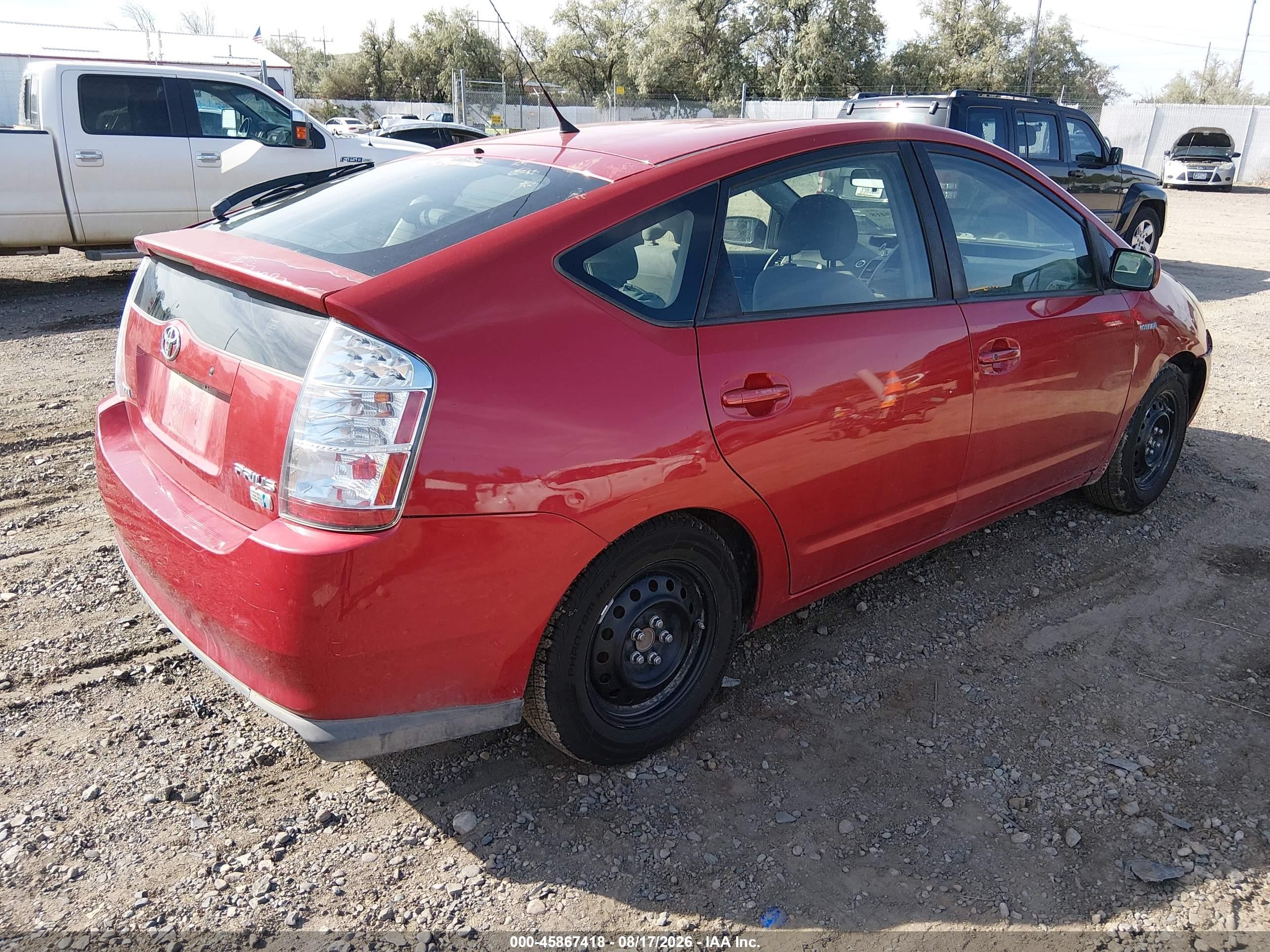 2008 Toyota Prius   Red vin: JTDKB20U383301566