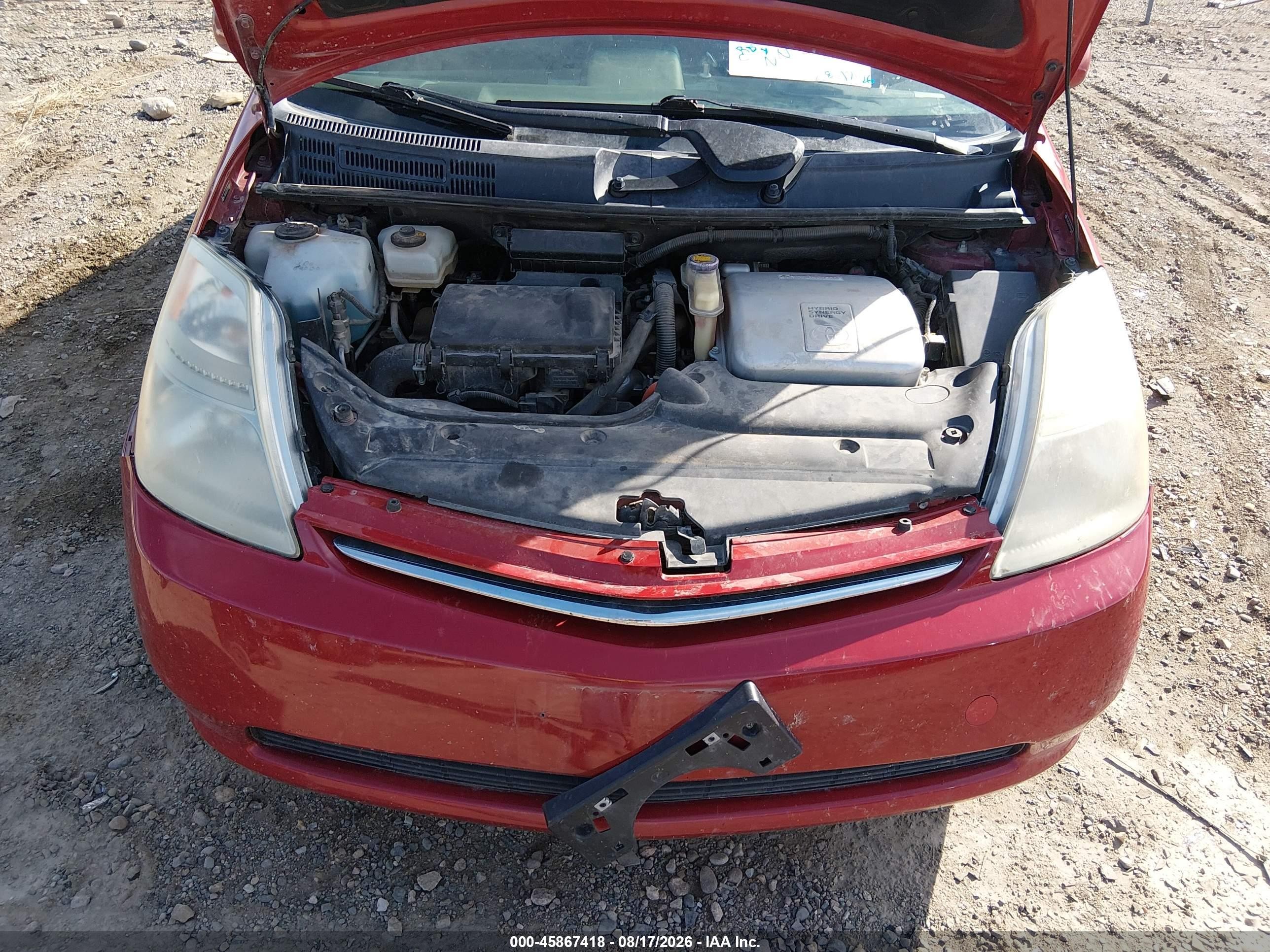 2008 Toyota Prius   Red vin: JTDKB20U383301566