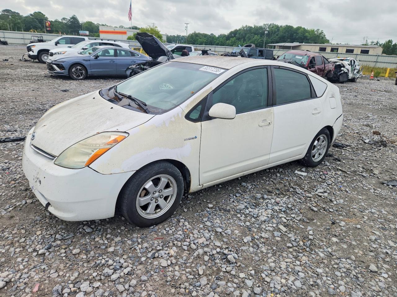 2008 Toyota Prius Base White vin: JTDKB20U383312521