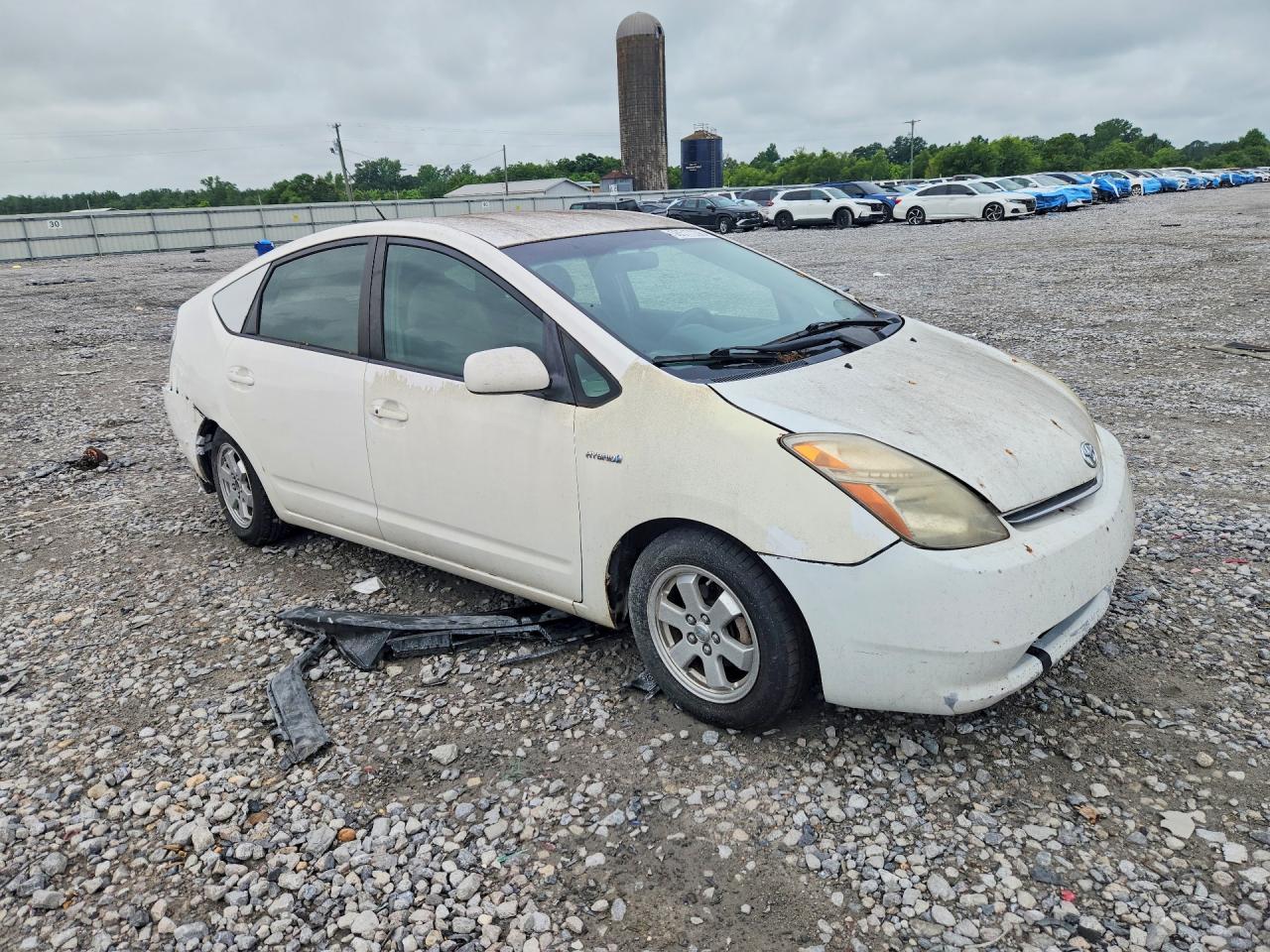2008 Toyota Prius Base White vin: JTDKB20U383312521