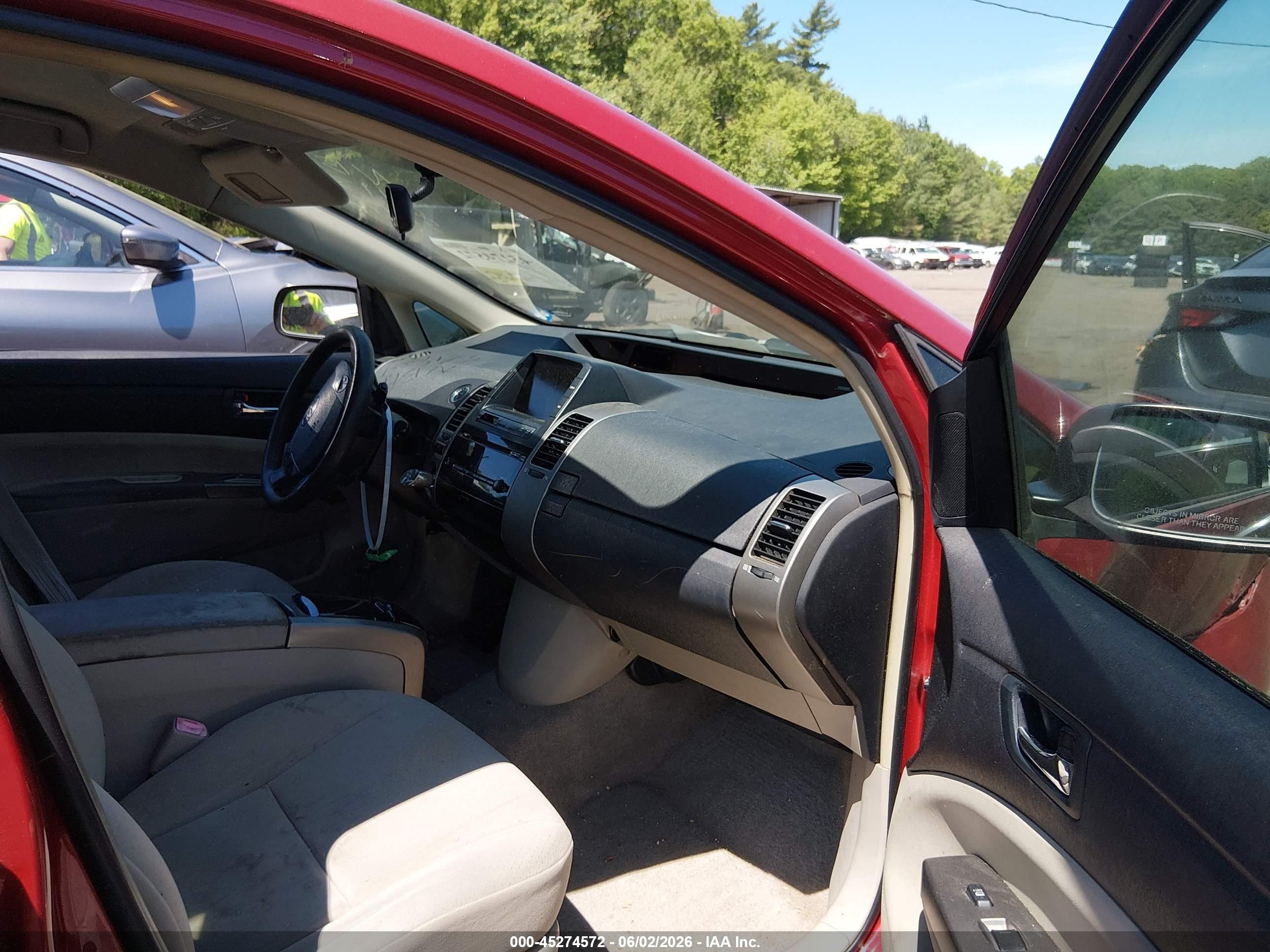 2008 Toyota Prius Touring Red vin: JTDKB20U383312695