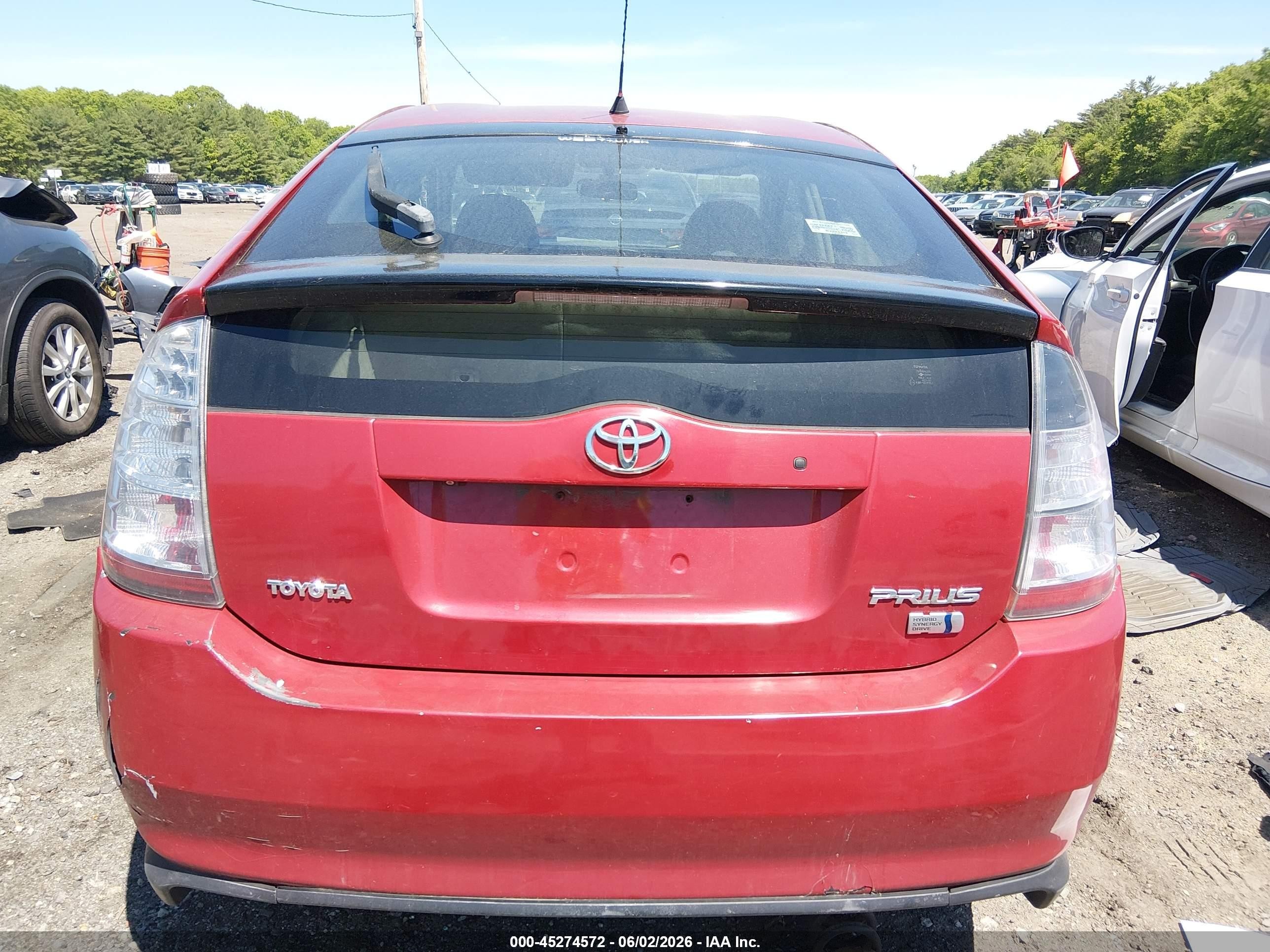 2008 Toyota Prius Touring Red vin: JTDKB20U383312695